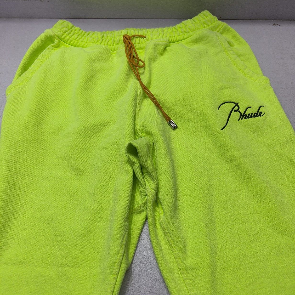Rhude RHUDE Neon Green Sweatpants Size L Size US 34 / EU 50 - 9 Thumbnail