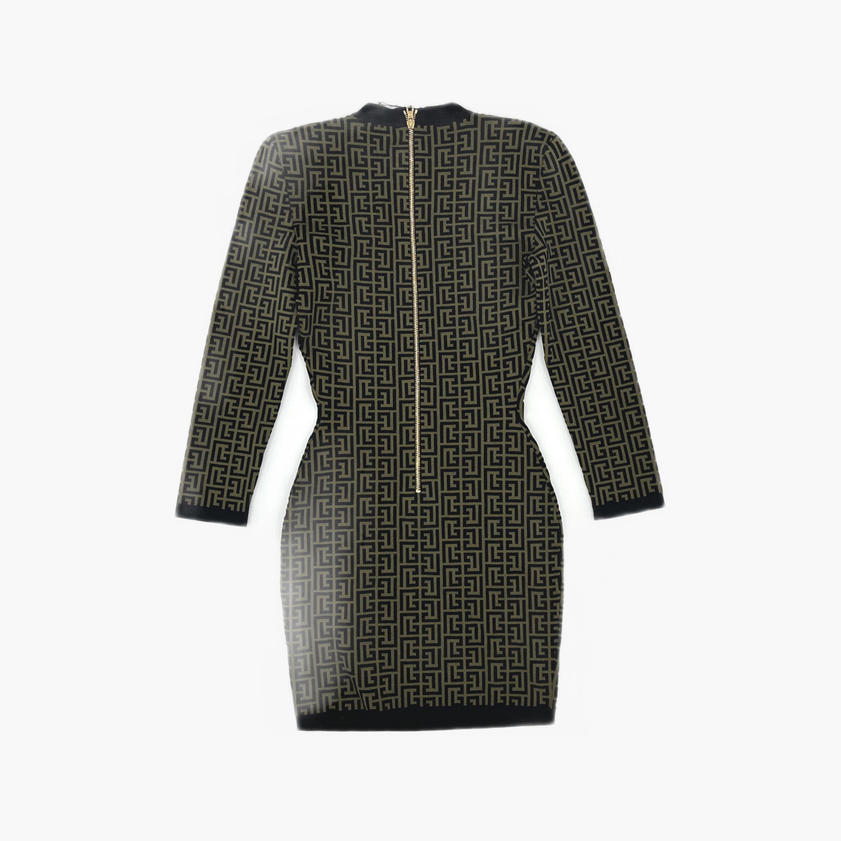 Balmain Balmain Monogram Long Sleeve Mini Dress Size 34 Size XS / US 0-2 / IT 36-38 - 2 Thumbnail