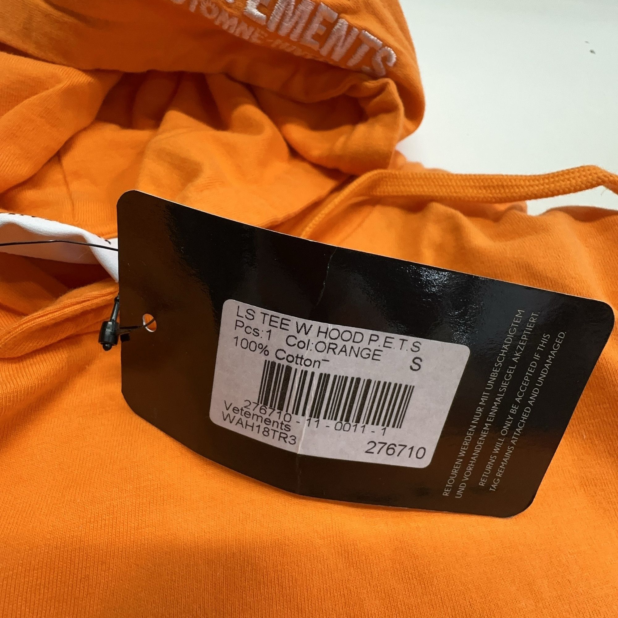 Vetements Vetements P.E.T.S. Long Sleeve Hoodie Size S Size US S / EU 44-46 / 1 - 4 Thumbnail