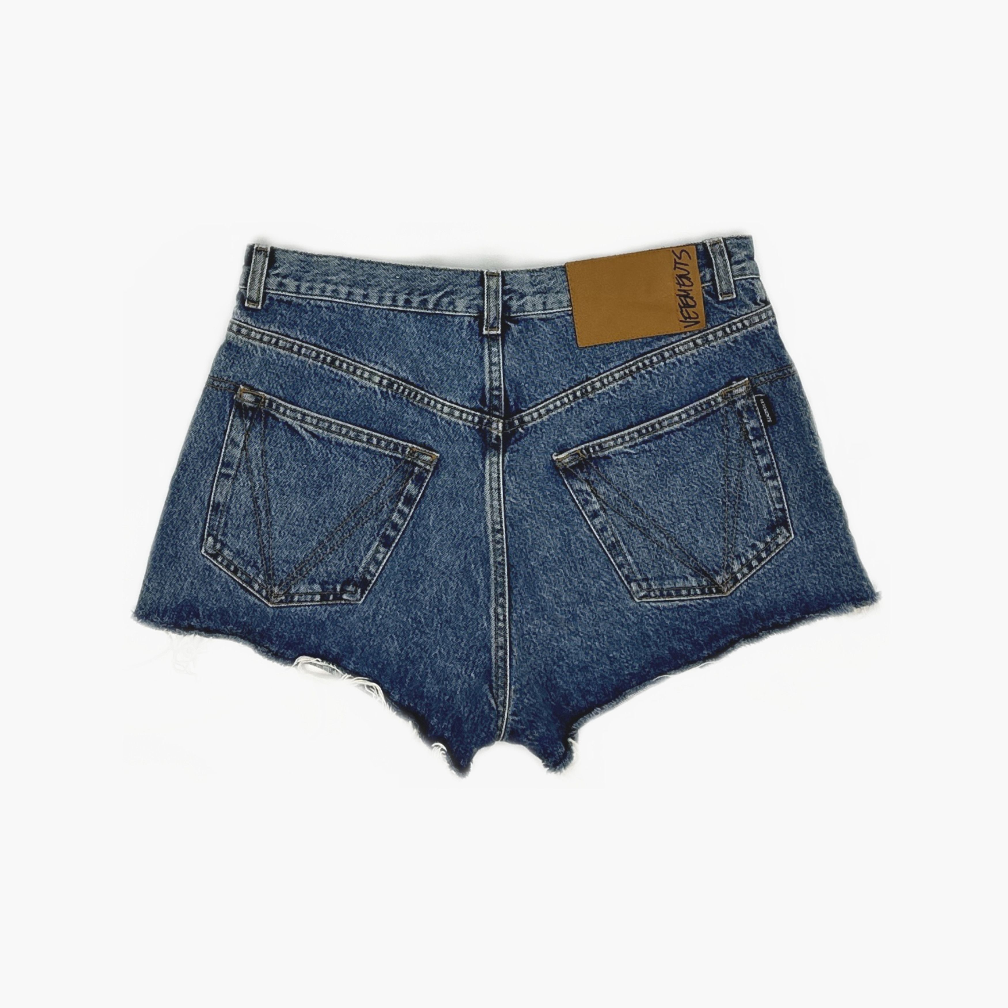 Vetements Vetements Logo Embroidered Denim Shorts Size M Size 28" / US 6 / IT 42 - 2 Thumbnail