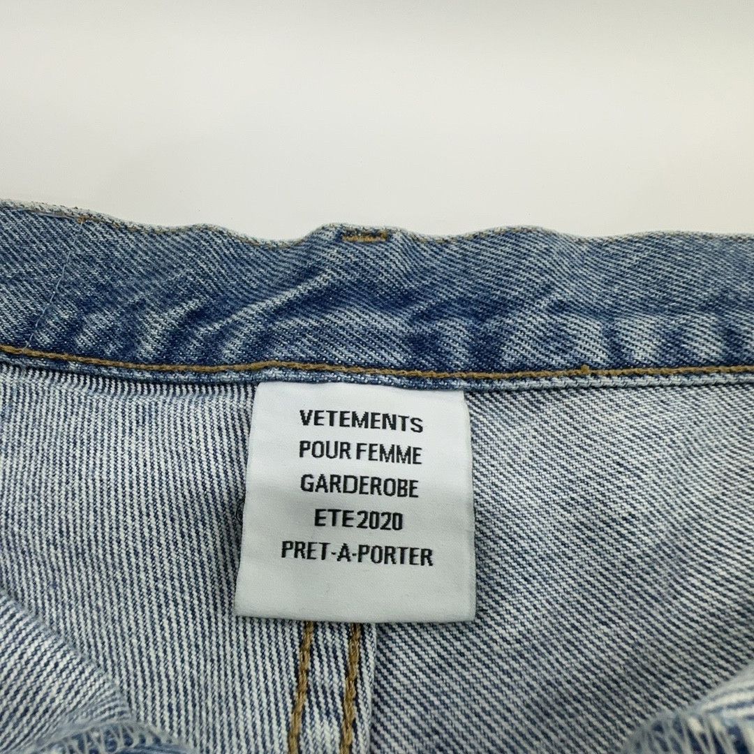 Vetements Vetements Logo Embroidered Denim Shorts Size M Size 28" / US 6 / IT 42 - 3 Thumbnail