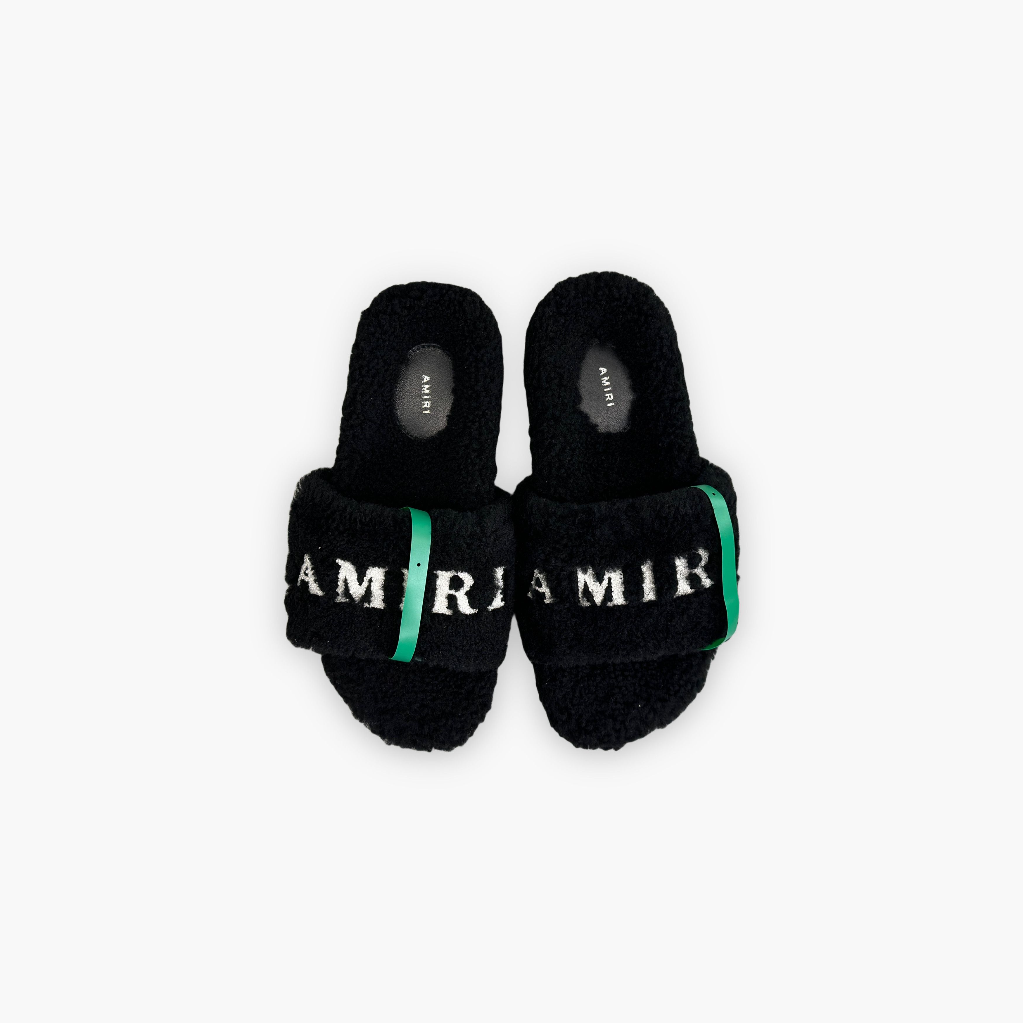 Amiri AMIRI Shearling Logo Slides Size 37 Size US 7 / IT 37 - 9 Thumbnail
