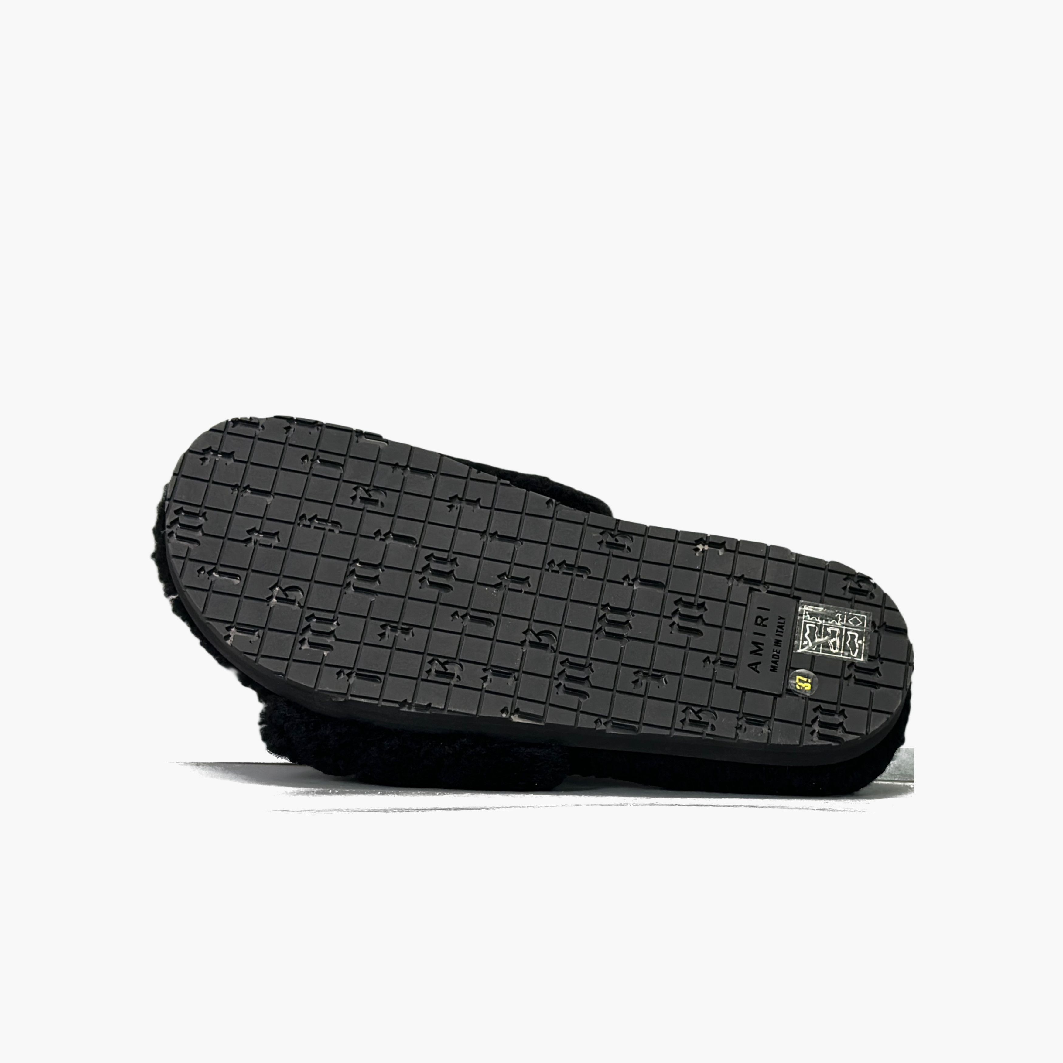 Amiri AMIRI Shearling Logo Slides Size 37 Size US 7 / IT 37 - 8 Thumbnail
