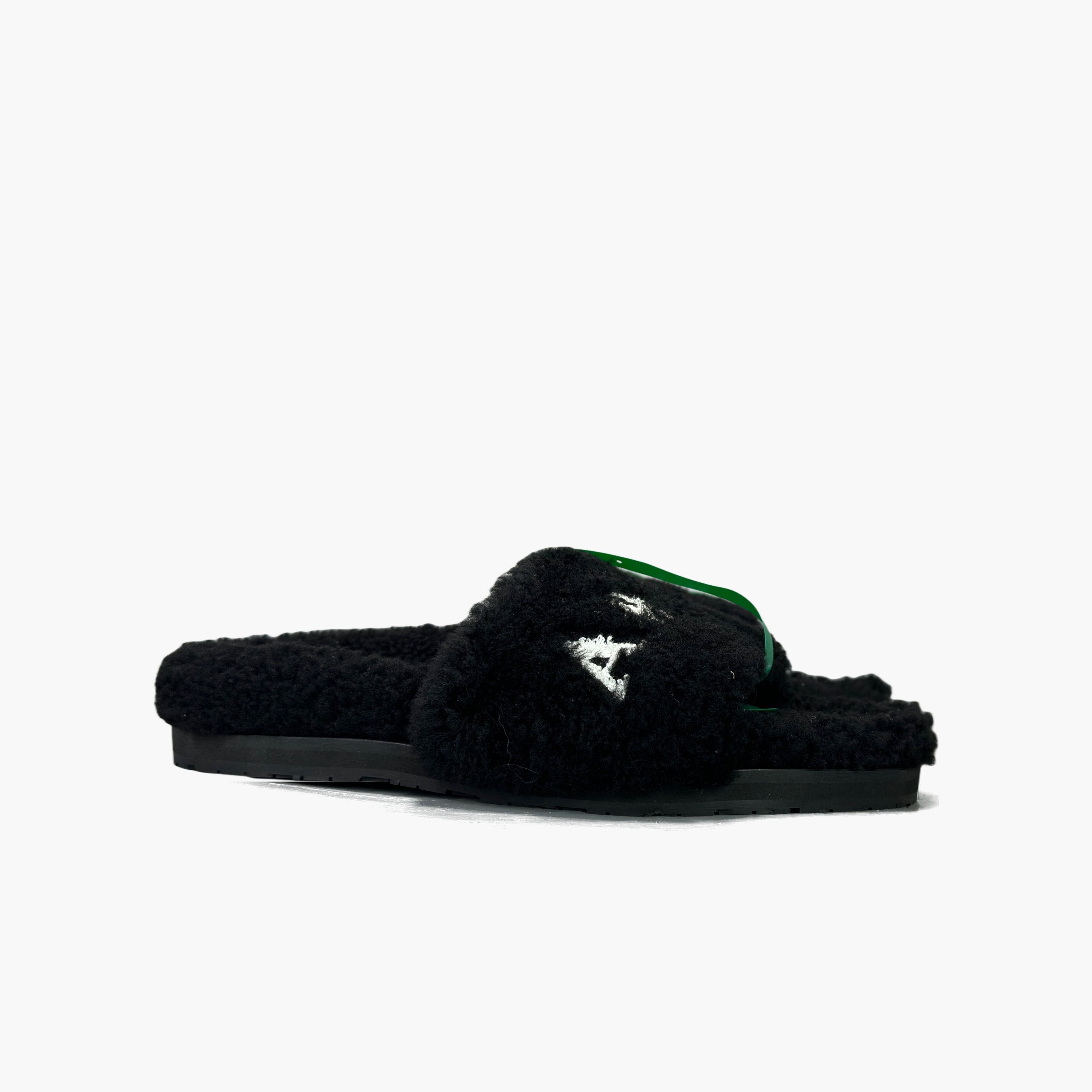 Amiri AMIRI Shearling Logo Slides Size 37 Size US 7 / IT 37 - 4 Thumbnail