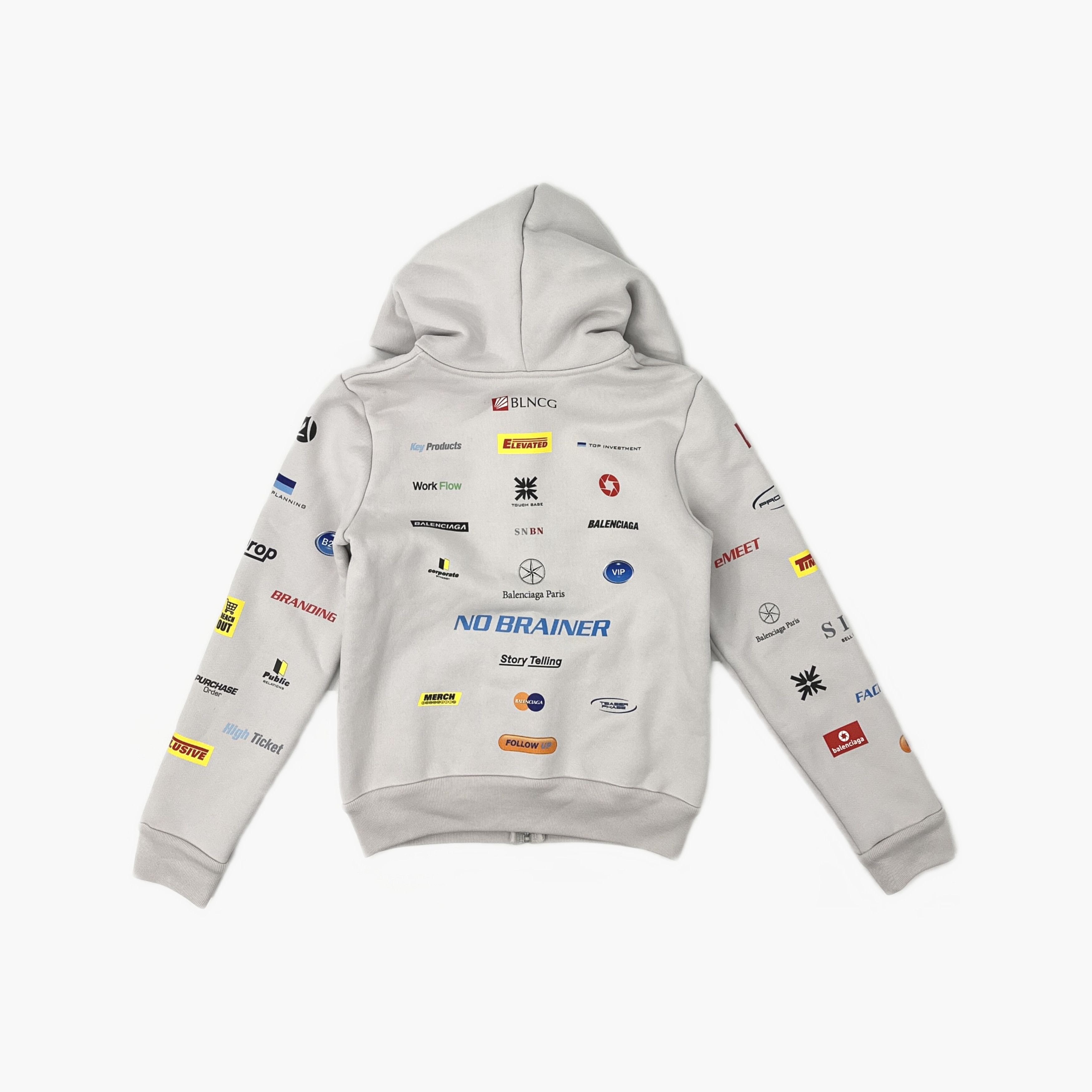 Balenciaga Balenciaga All-Over Logo Hoodie Size S Size US S / EU 44-46 / 1 - 2 Thumbnail
