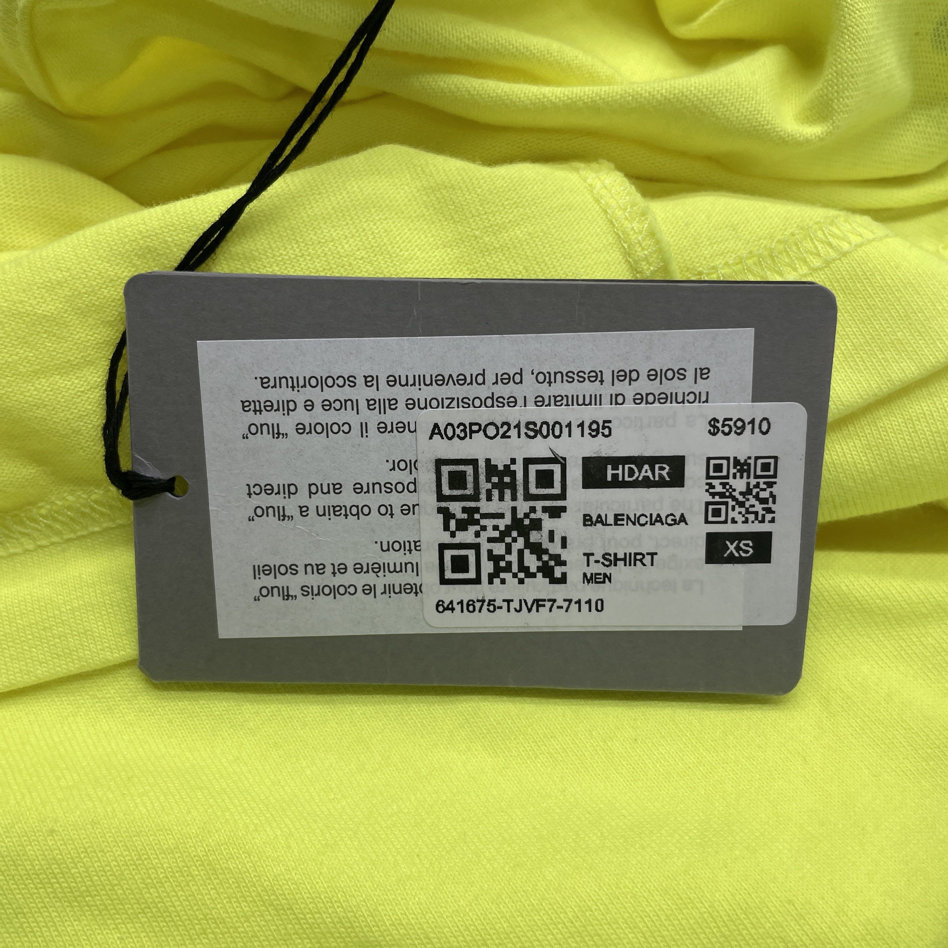 Balenciaga Balenciaga Wave Logo T-Shirt Yellow Size XS Size US XS / EU 42 / 0 - 4 Thumbnail