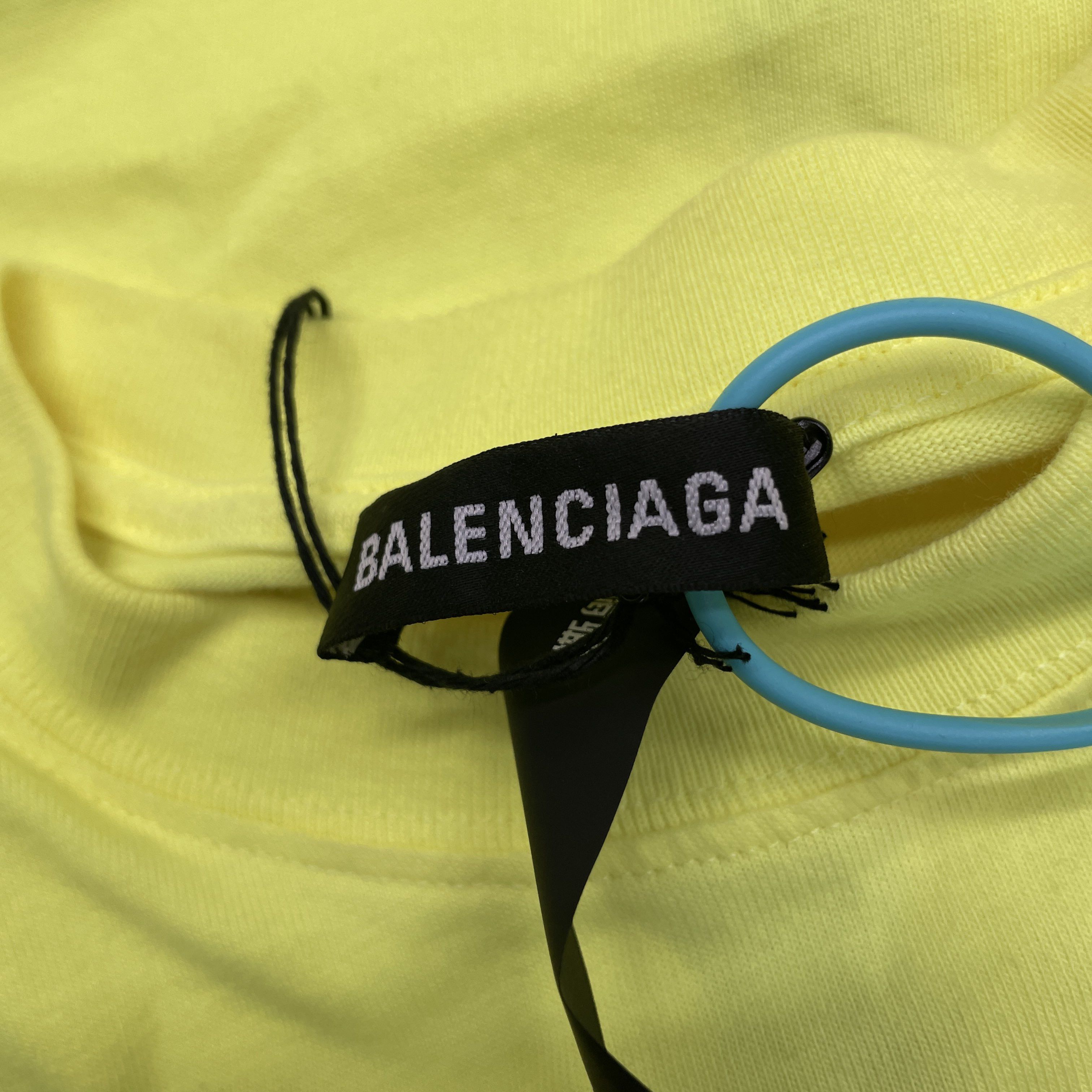 Balenciaga Balenciaga Wave Logo T-Shirt Yellow Size XS Size US XS / EU 42 / 0 - 2 Thumbnail