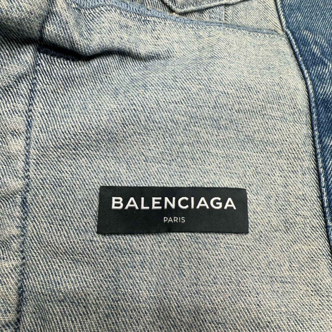 Balenciaga Balenciaga 2017 Logo Denim Jacket Size 48 Size US M / EU 48-50 / 2 - 3 Thumbnail