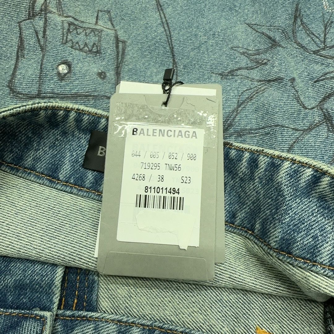 Balenciaga Balenciaga Graffiti Denim Mini Skirt FR 38 Size 27" / US 4 / IT 40 - 4 Thumbnail
