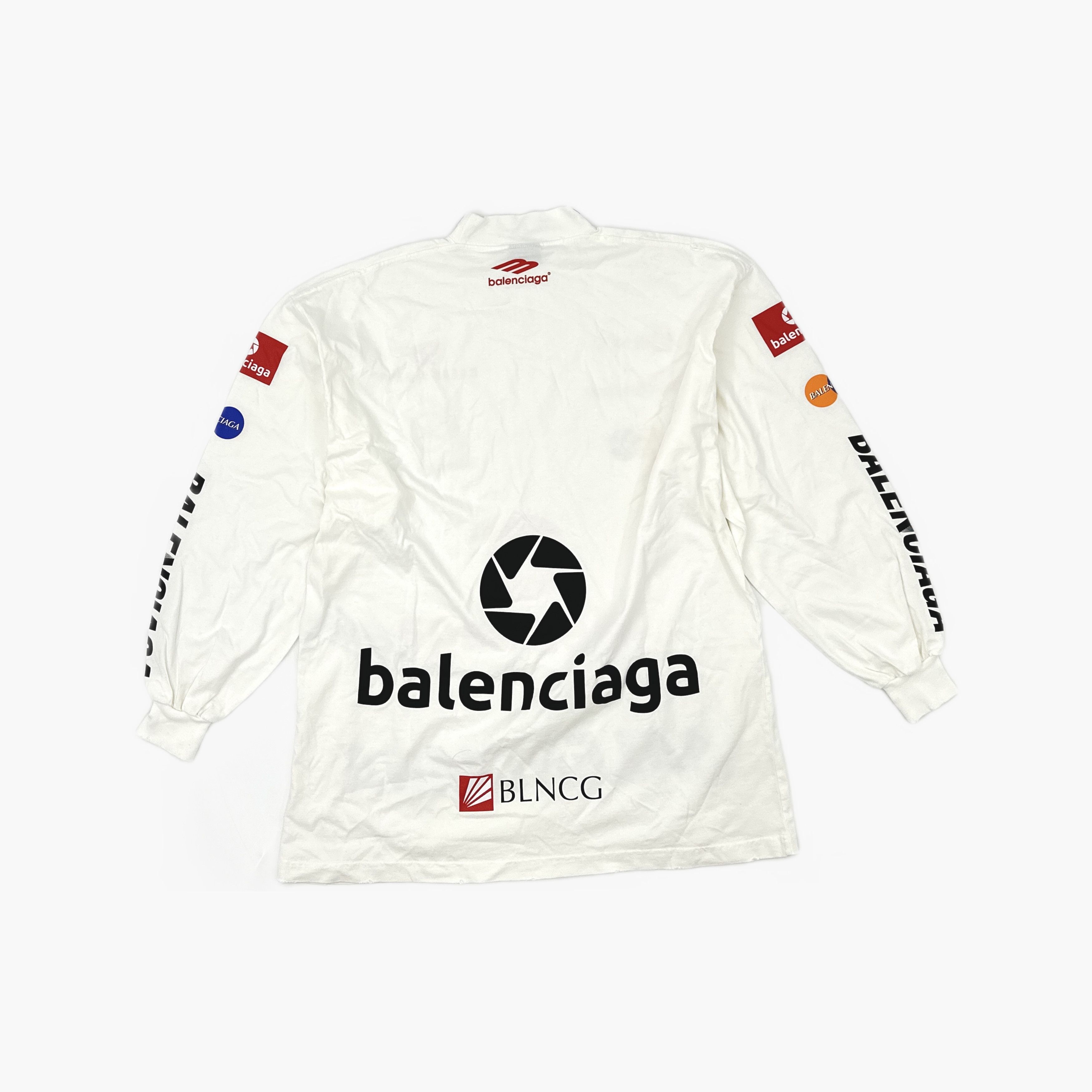 Balenciaga Balenciaga Logo Print Long Sleeve T-Shirt Size M Size US M / EU 48-50 / 2 - 2 Thumbnail