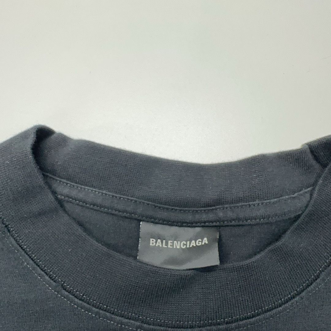 Balenciaga Balenciaga Wave Logo T-Shirt Size L Size US L / EU 52-54 / 3 - 12 Thumbnail