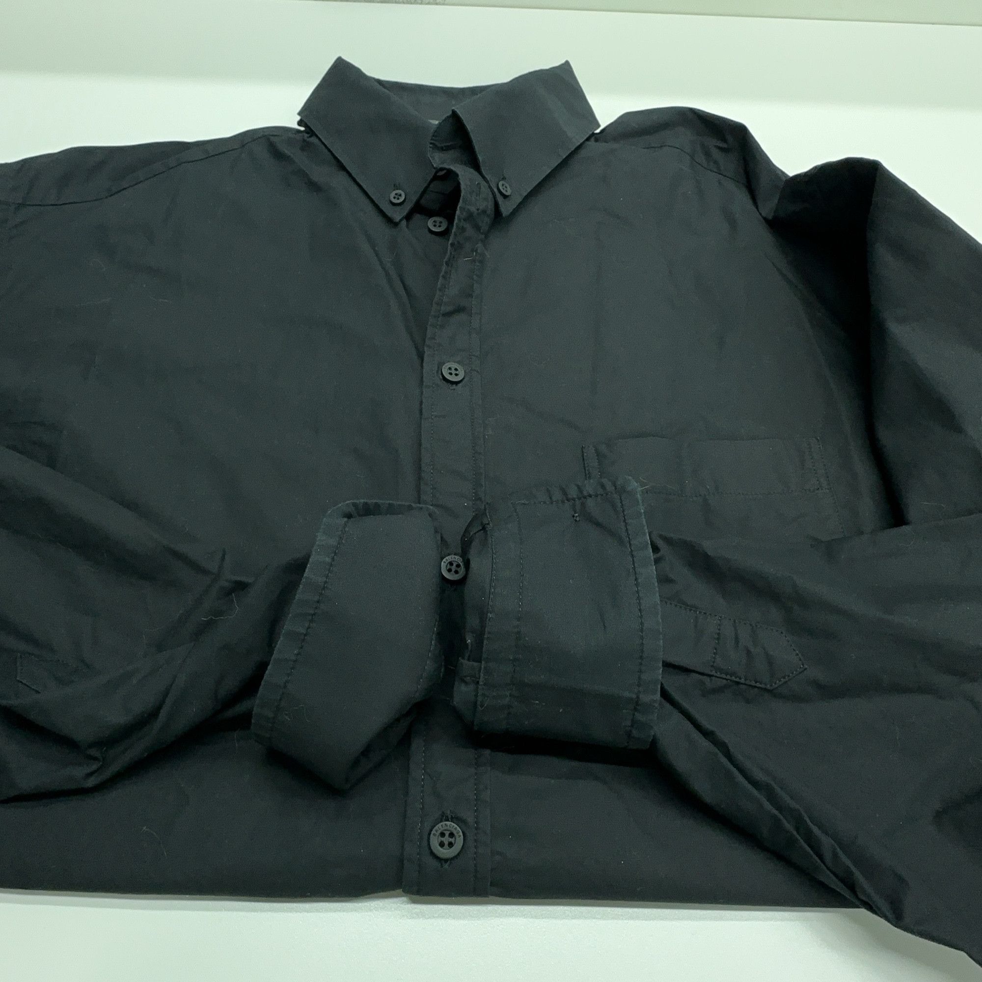 Balenciaga Balenciaga Tape Logo Button Up Shirt Size S Size US S / EU 44-46 / 1 - 8 Thumbnail