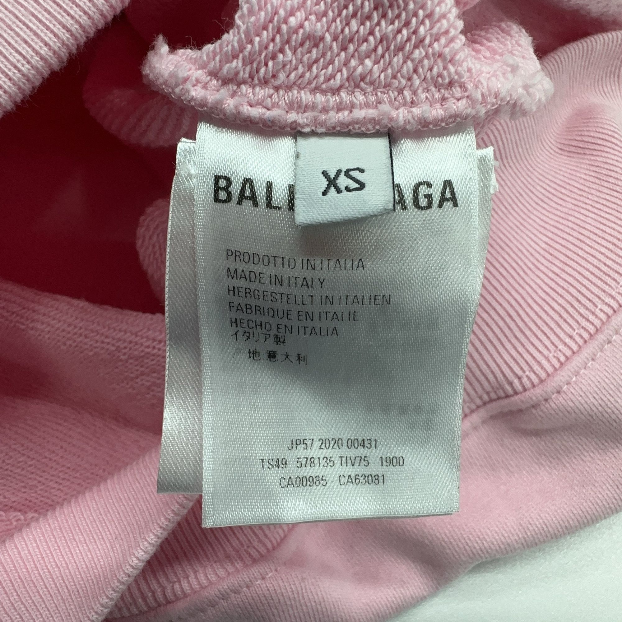 Balenciaga Balenciaga Pink Crew Logo Hoodie Size XS Size XS / US 0-2 / IT 36-38 - 3 Thumbnail