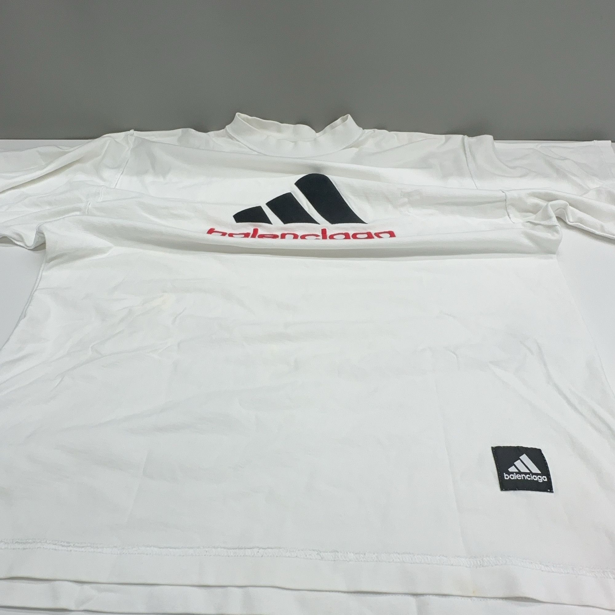 Adidas × Balenciaga Balenciaga x adidas Logo Embroidery T-Shirt Size L Size US L / EU 52-54 / 3 - 10 Thumbnail