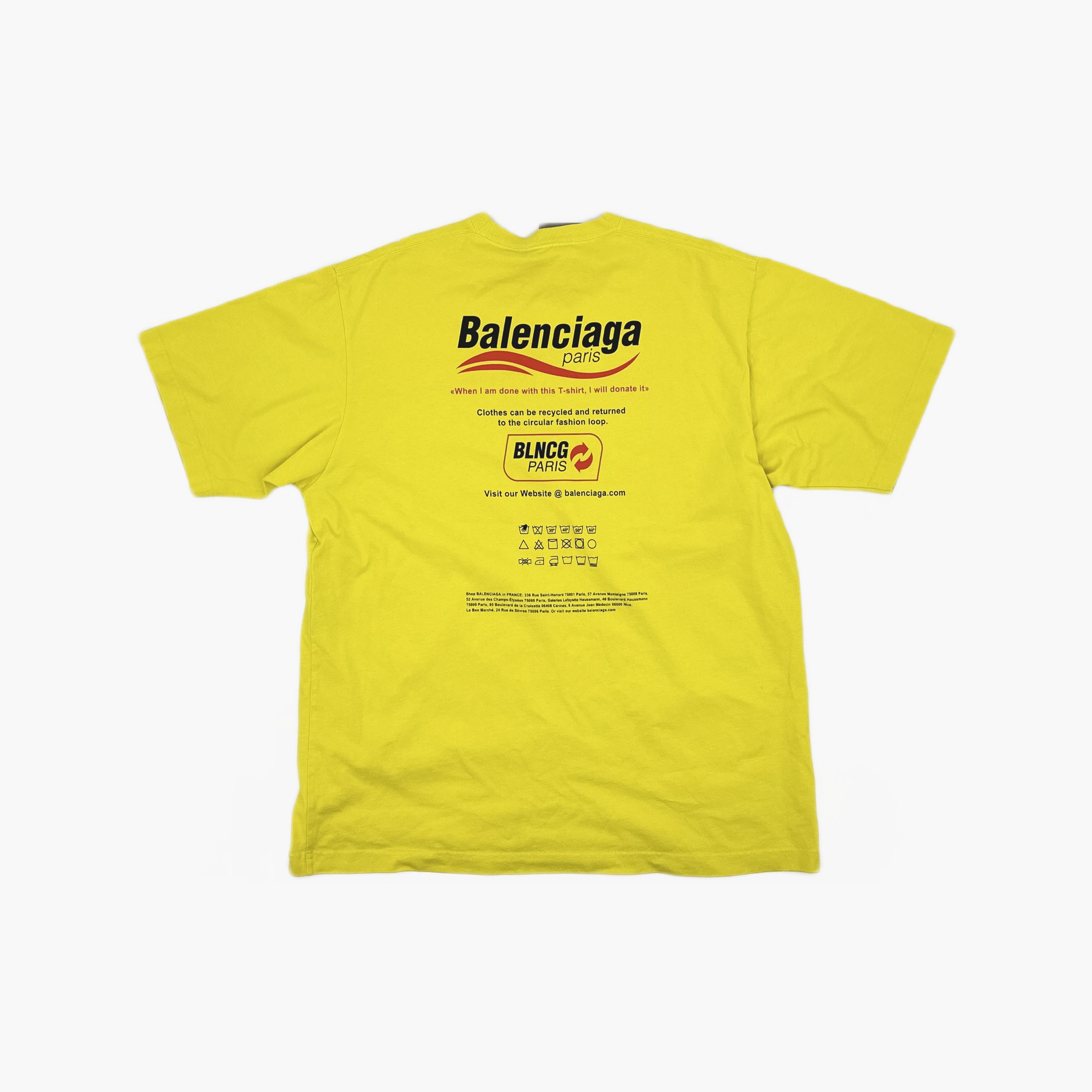 Balenciaga Balenciaga Paris Graphic T-Shirt Yellow Size XXS Size US XXS / EU 40 - 2 Thumbnail