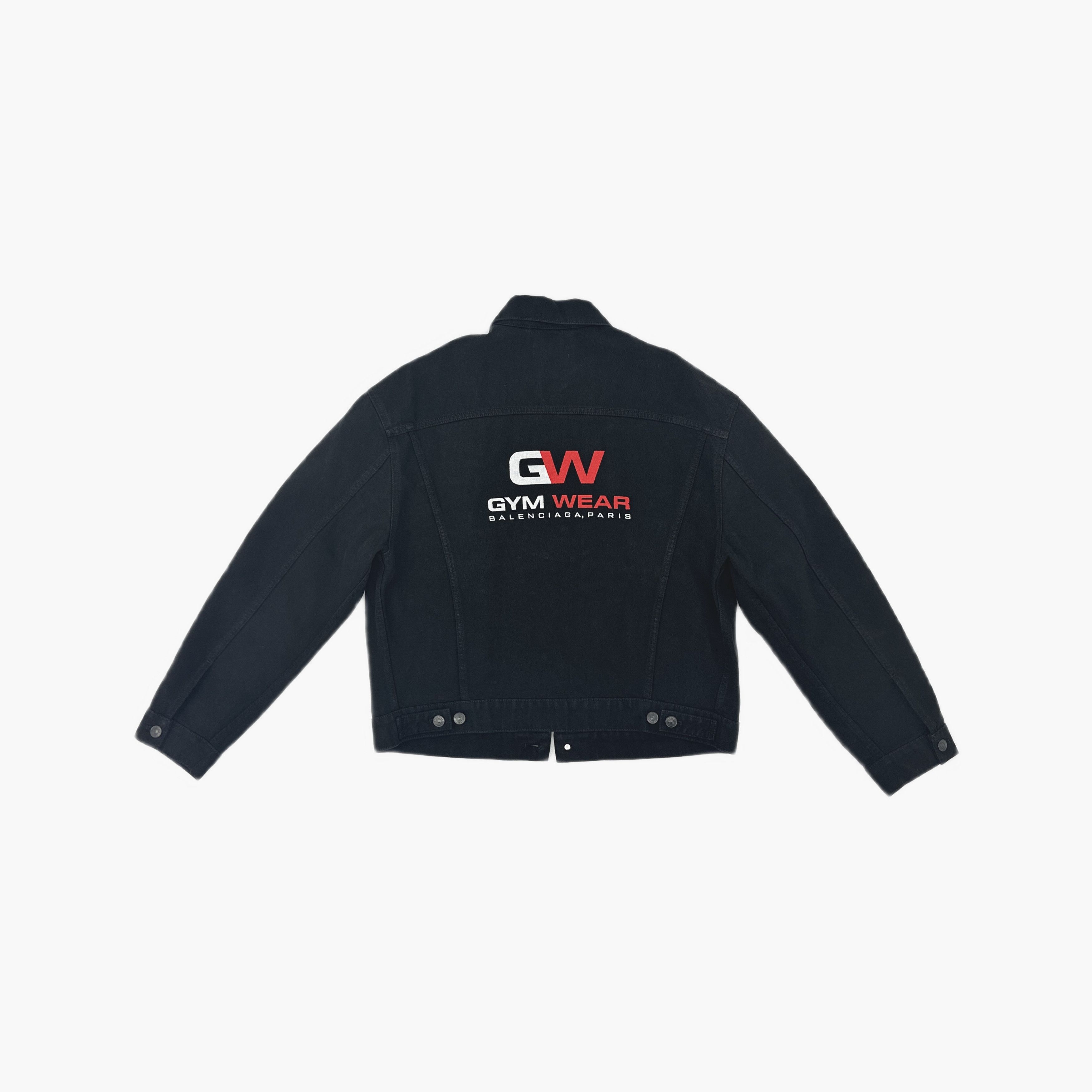Balenciaga Balenciaga Gym Wear Logo Denim Jacket Size 44 Size US S / EU 44-46 / 1 - 2 Thumbnail