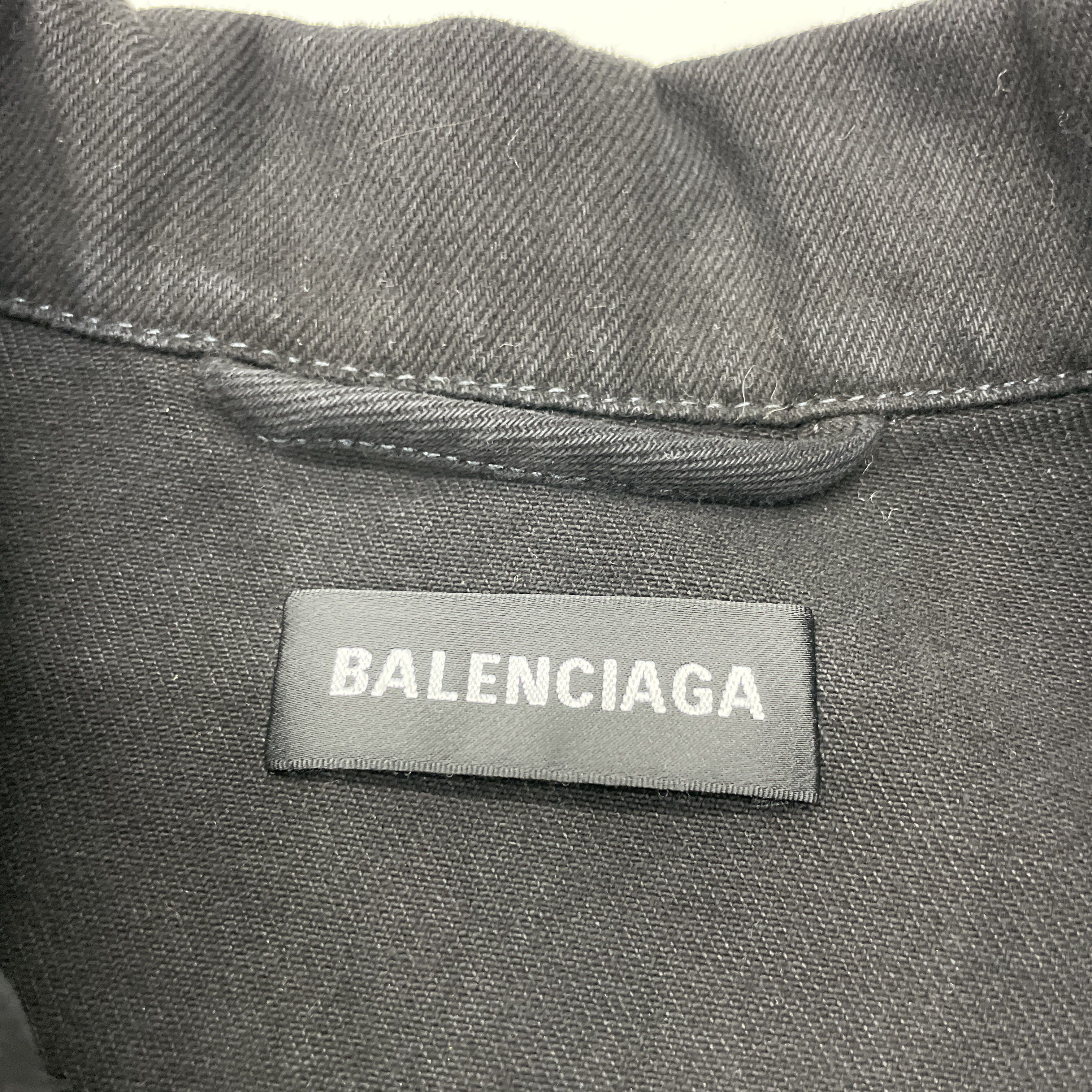 Balenciaga Balenciaga Gym Wear Logo Denim Jacket Size 44 Size US S / EU 44-46 / 1 - 3 Thumbnail