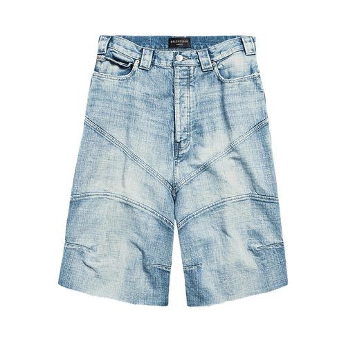 Balenciaga KNEE DART DENIM SHORTS Size US 28 / EU 44 - 2 Thumbnail