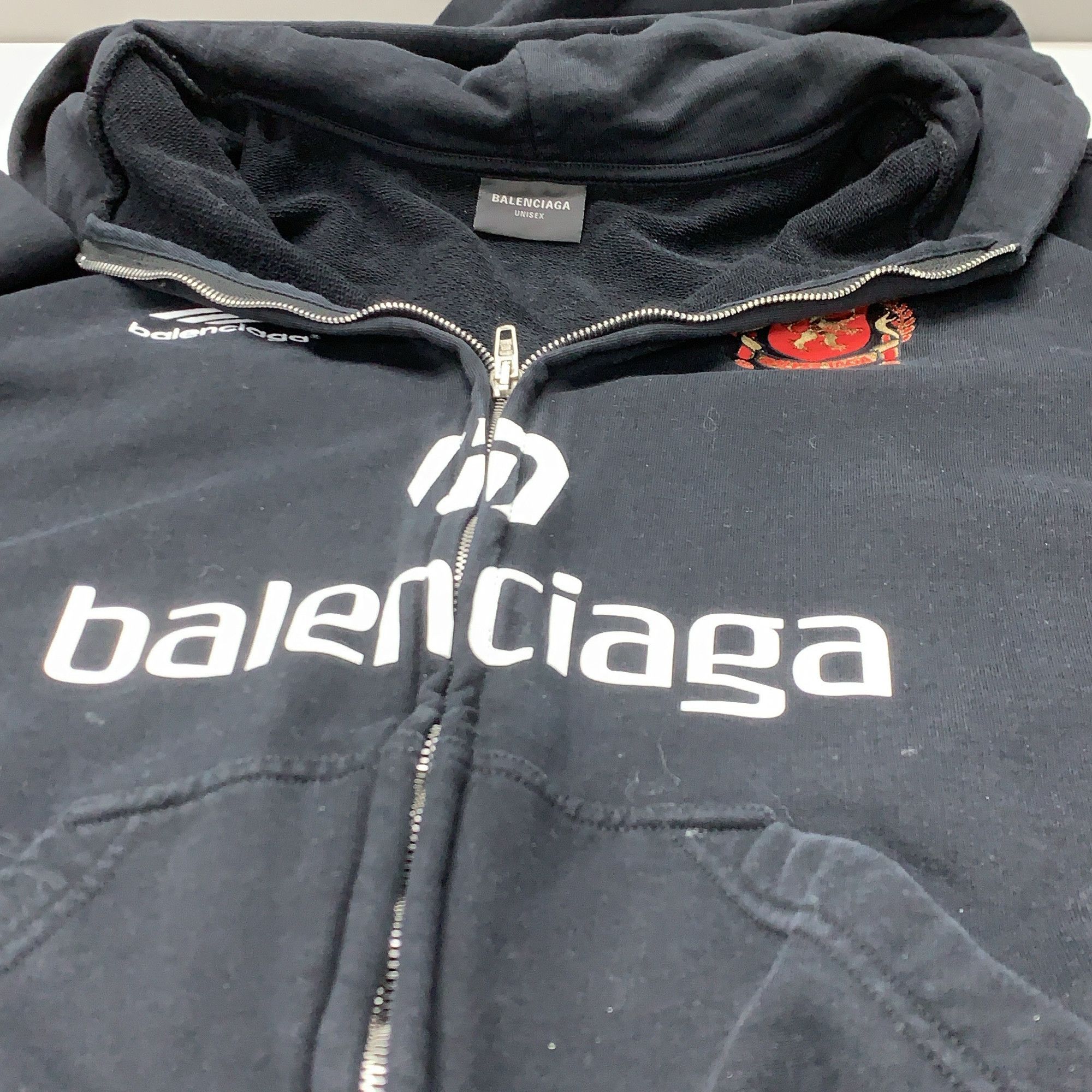 Balenciaga Balenciaga Paris 10 Zip Hoodie Size L Size US L / EU 52-54 / 3 - 7 Thumbnail