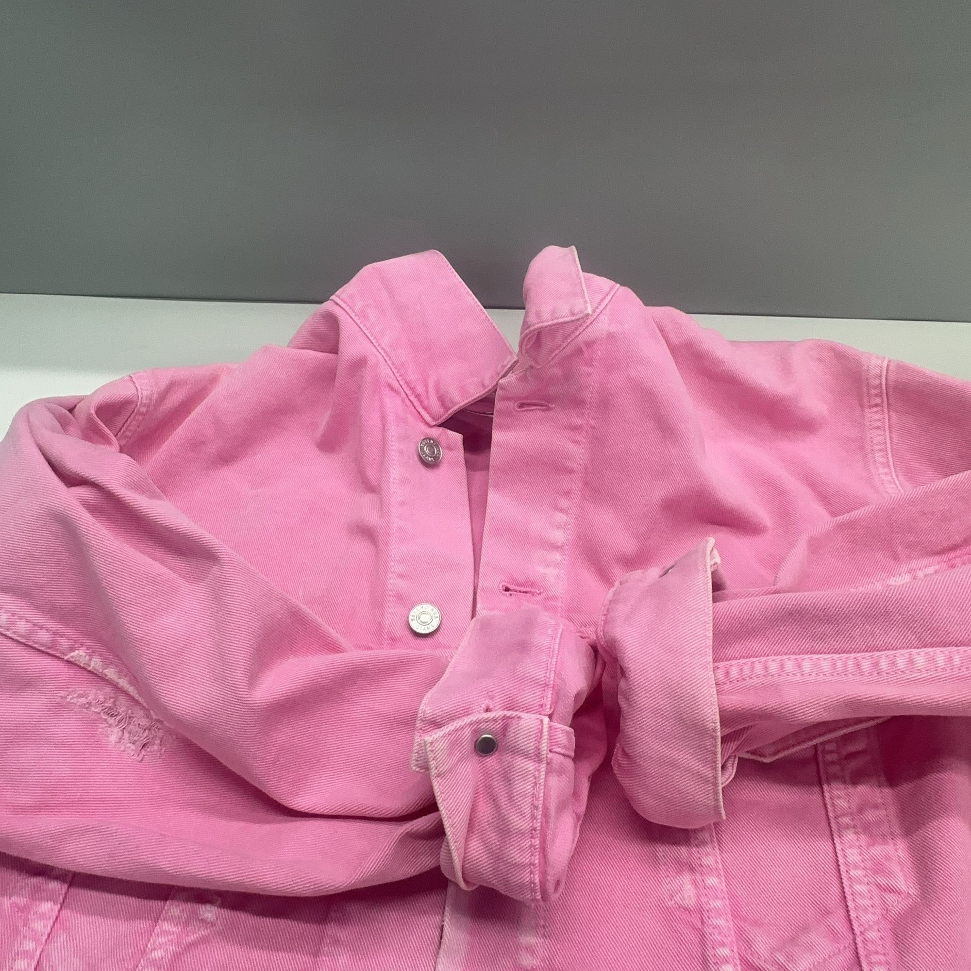 Balenciaga Balenciaga Pink Denim Jacket Size XS Size XS / US 0-2 / IT 36-38 - 8 Thumbnail