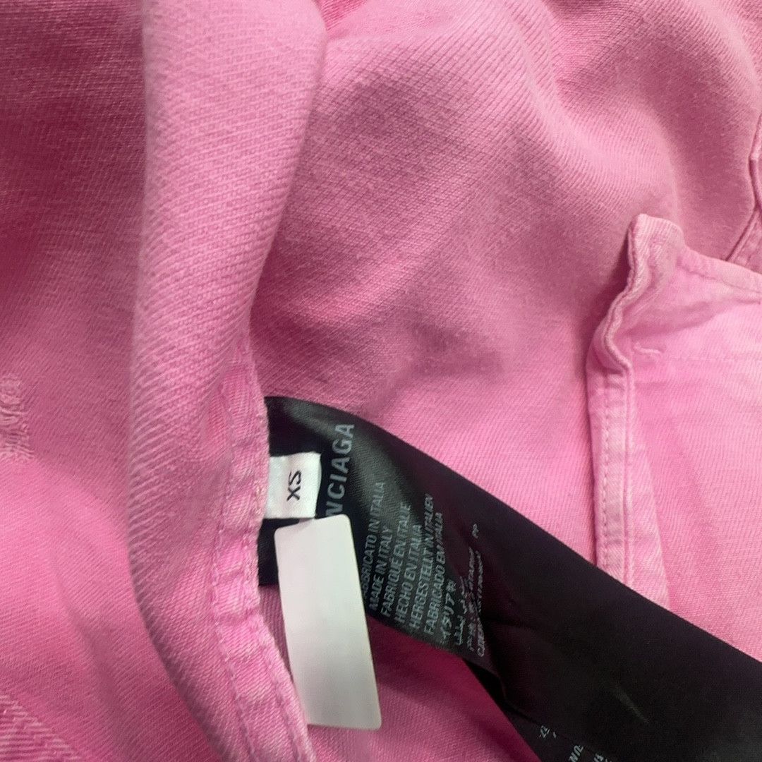 Balenciaga Balenciaga Pink Denim Jacket Size XS Size XS / US 0-2 / IT 36-38 - 3 Thumbnail