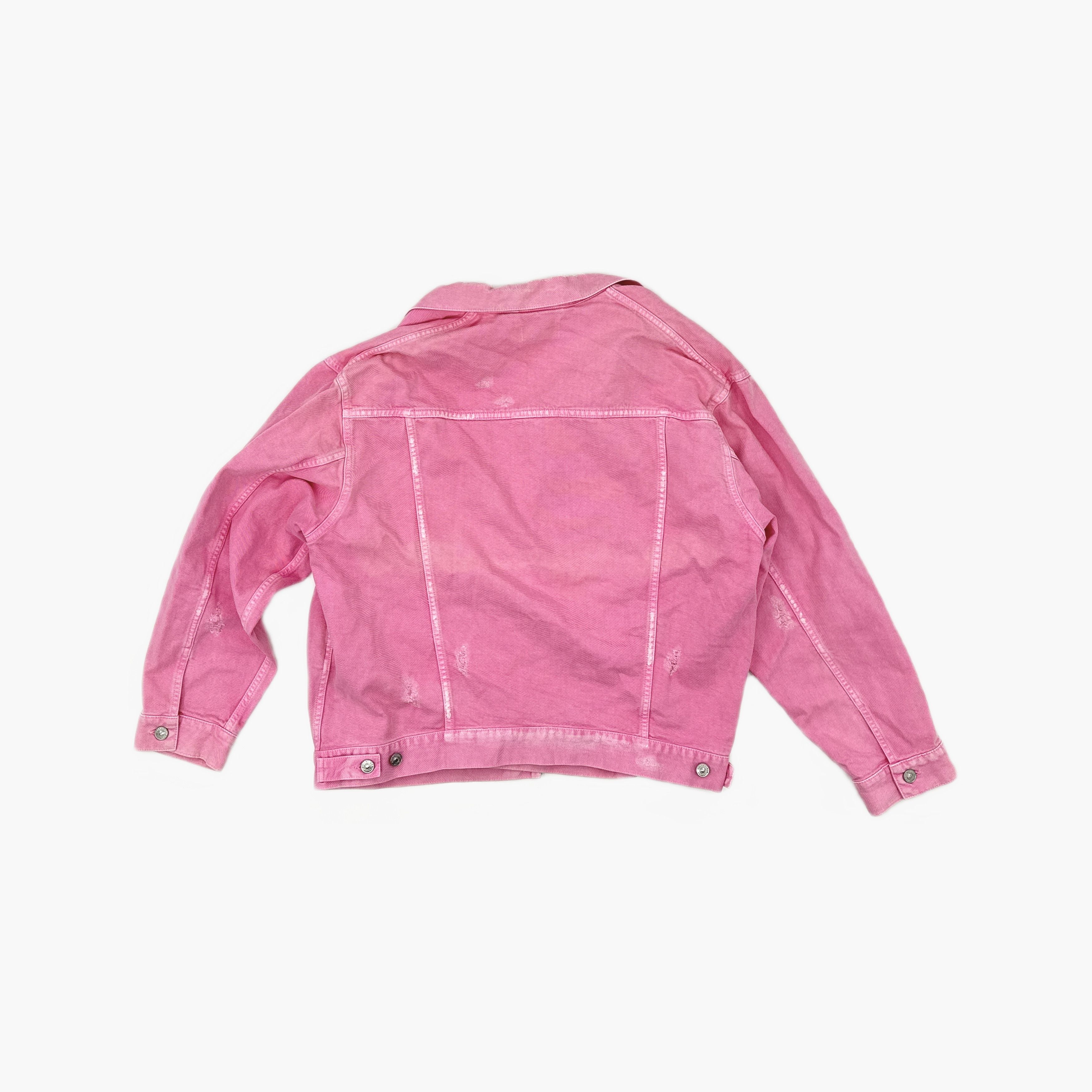 Balenciaga Balenciaga Pink Denim Jacket Size XS Size XS / US 0-2 / IT 36-38 - 2 Thumbnail