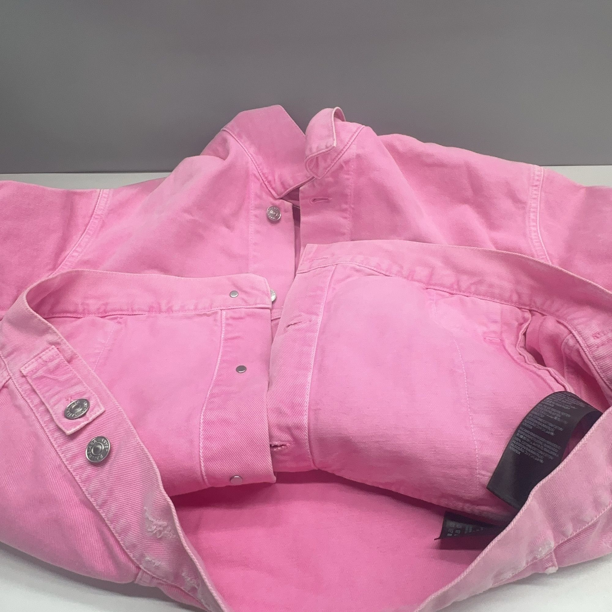 Balenciaga Balenciaga Pink Denim Jacket Size XS Size XS / US 0-2 / IT 36-38 - 7 Thumbnail
