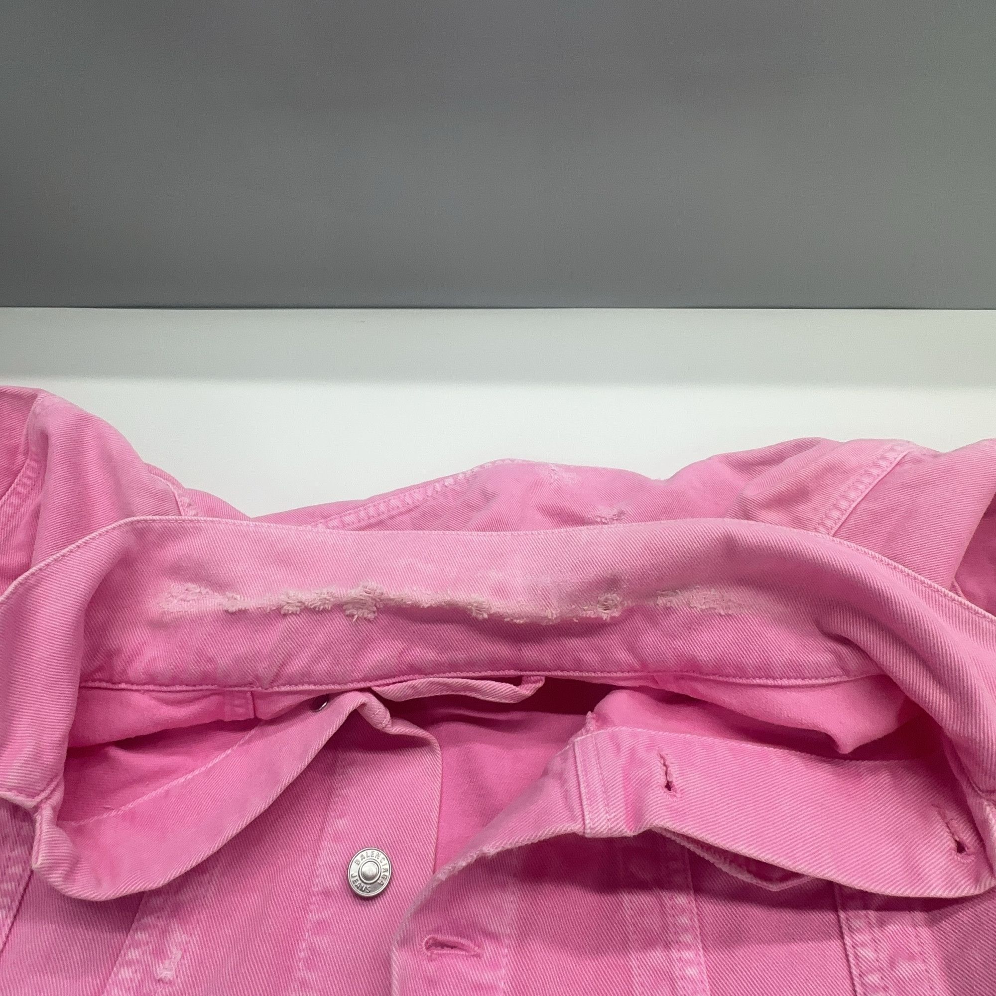 Balenciaga Balenciaga Pink Denim Jacket Size XS Size XS / US 0-2 / IT 36-38 - 6 Thumbnail