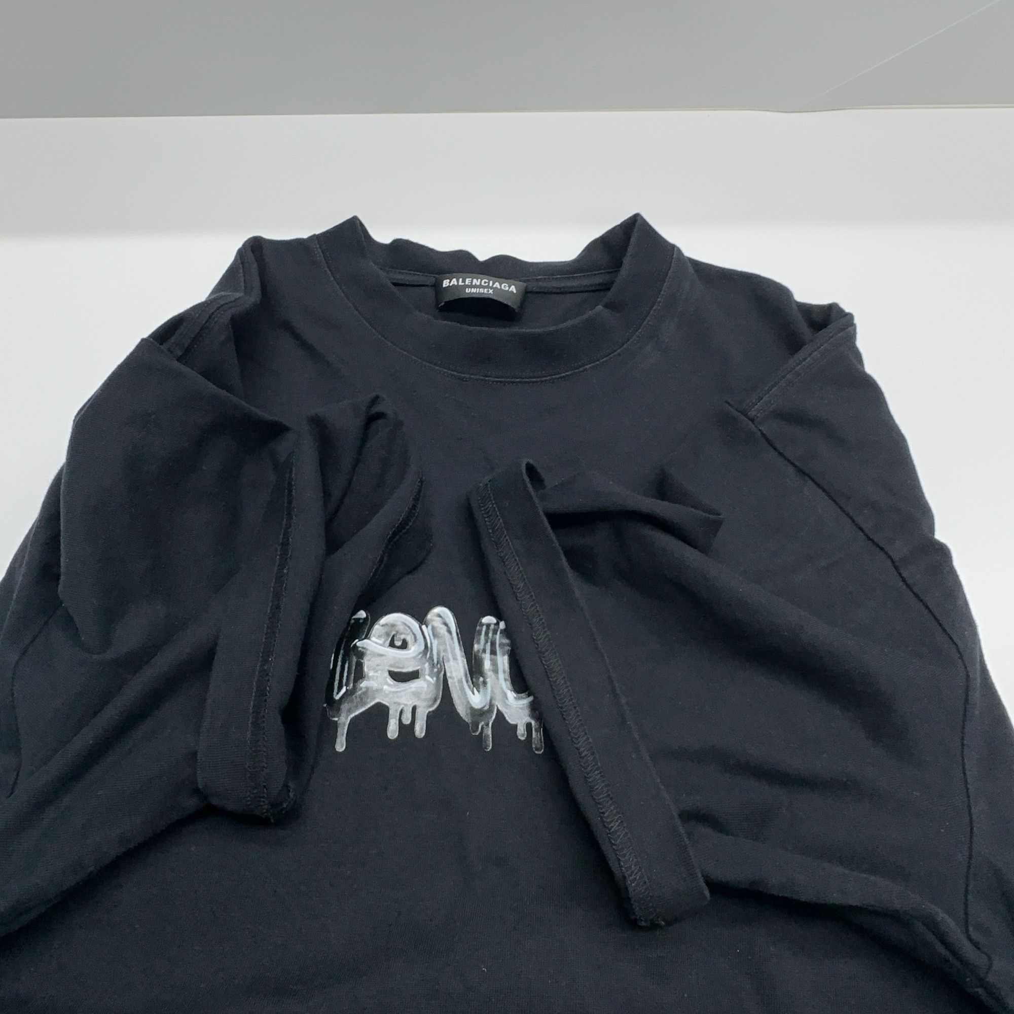 Balenciaga Balenciaga Slime Logo T-Shirt Size L Size US L / EU 52-54 / 3 - 9 Thumbnail