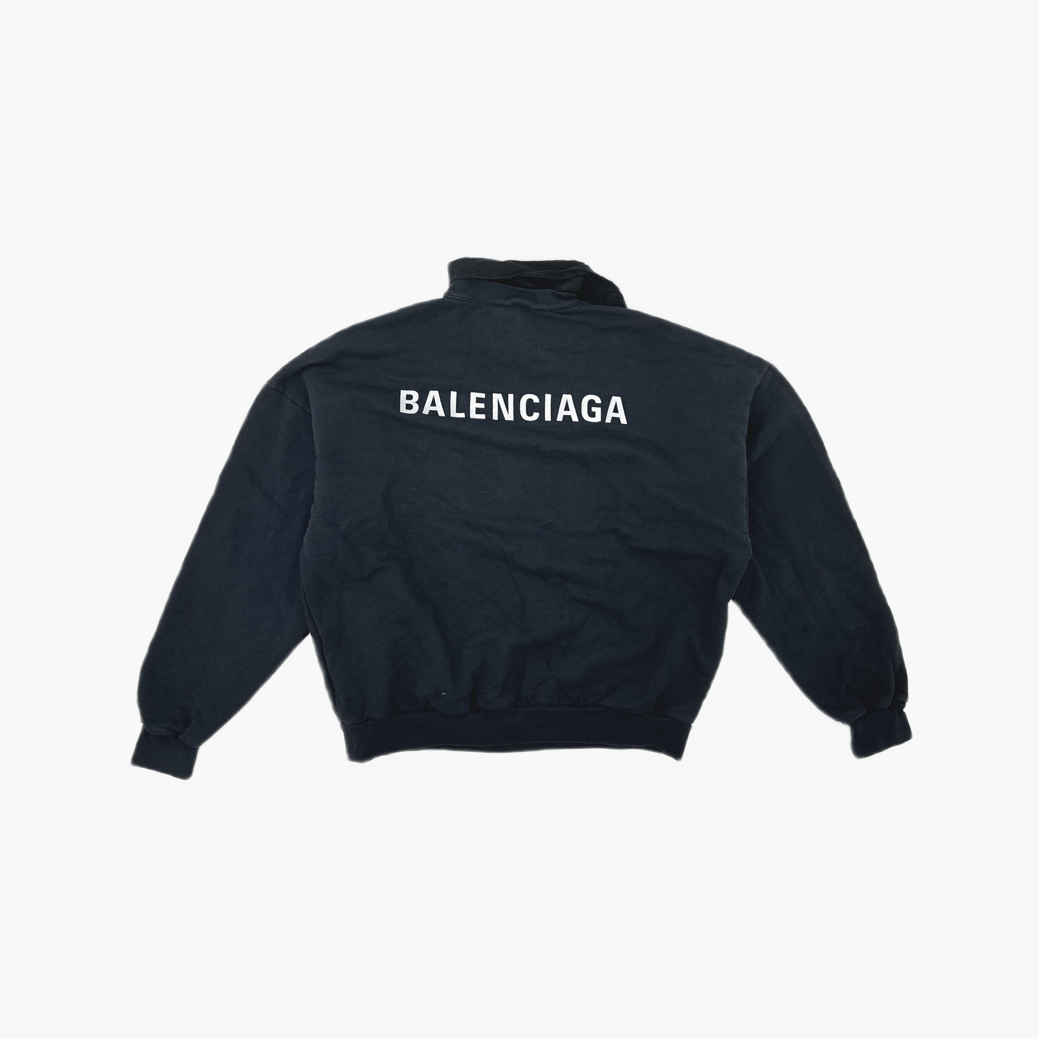 Balenciaga Balenciaga Collared Logo Sweatshirt Size M Size US M / EU 48-50 / 2 - 2 Thumbnail