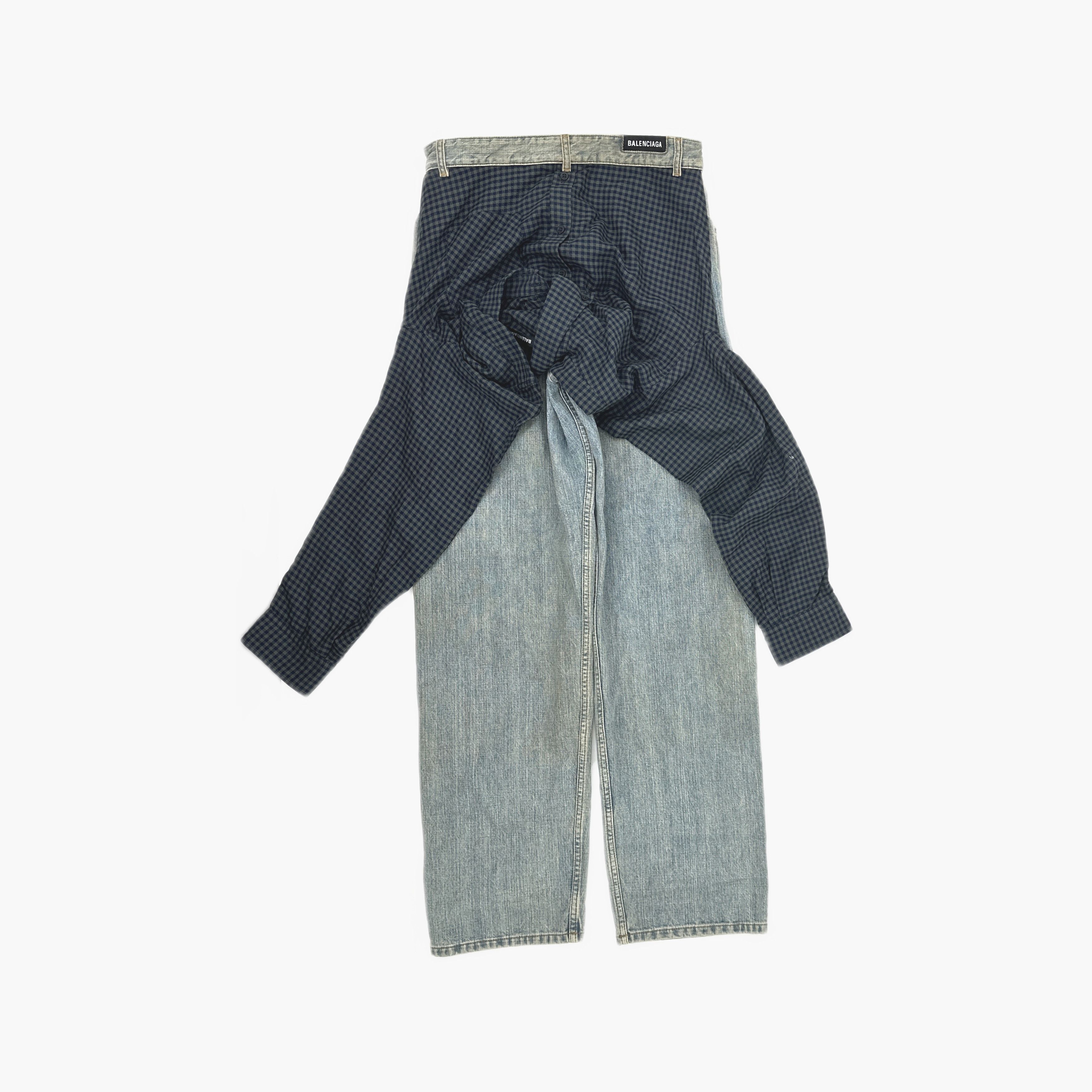 Balenciaga Balenciaga Shirt Wrapped Denim Jeans Size S Size US 30 / EU 46 - 2 Thumbnail