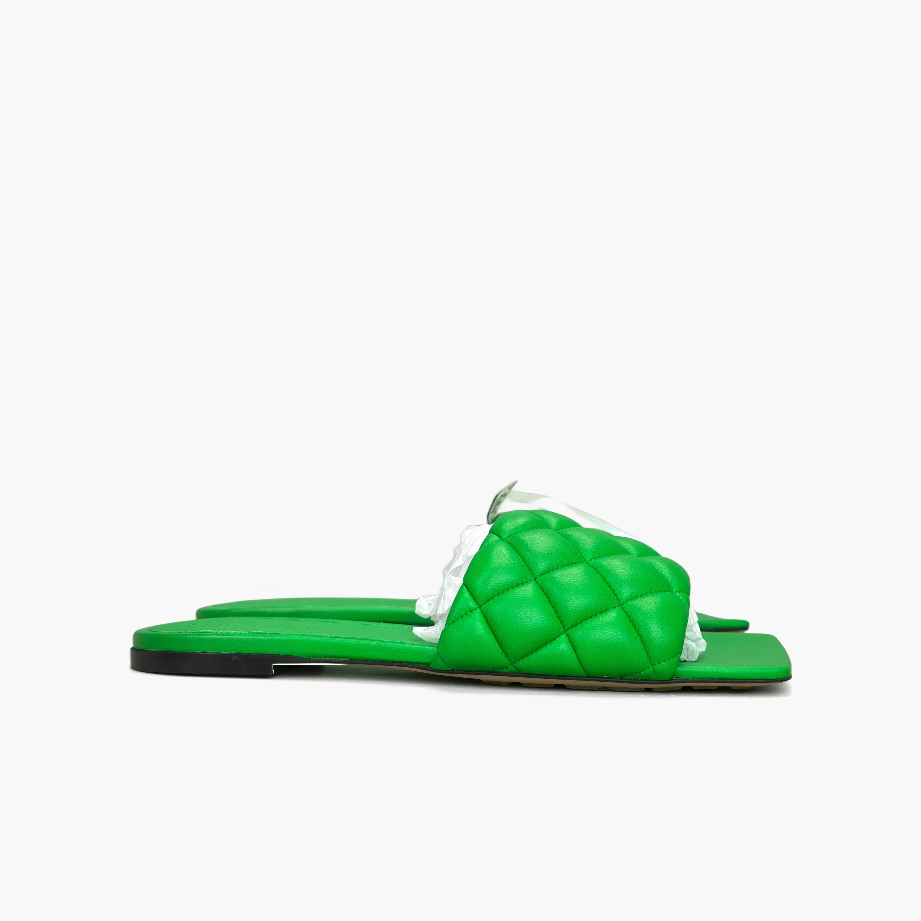 Bottega Veneta Bottega Veneta Green Padded Leather Sandals Size 38 Size US 8 / IT 38 - 4 Thumbnail