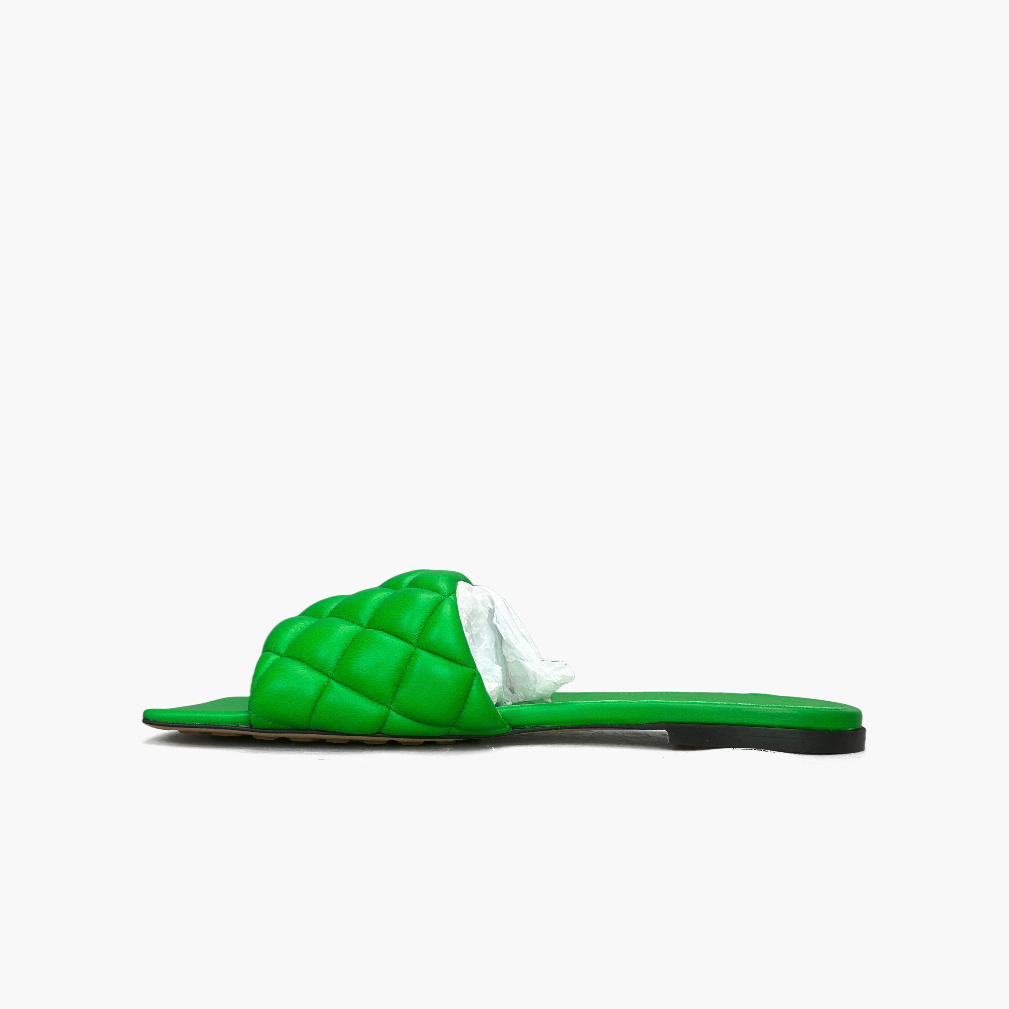 Bottega Veneta Bottega Veneta Green Padded Leather Sandals Size 38 Size US 8 / IT 38 - 3 Thumbnail