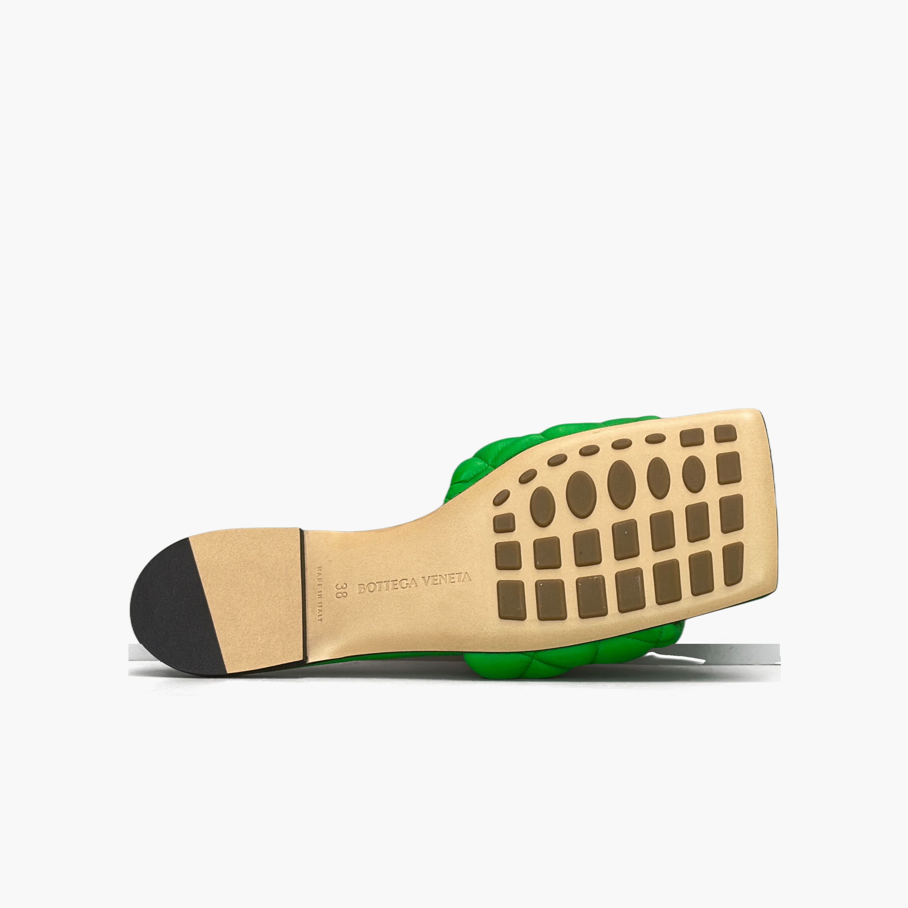 Bottega Veneta Bottega Veneta Green Padded Leather Sandals Size 38 Size US 8 / IT 38 - 7 Thumbnail