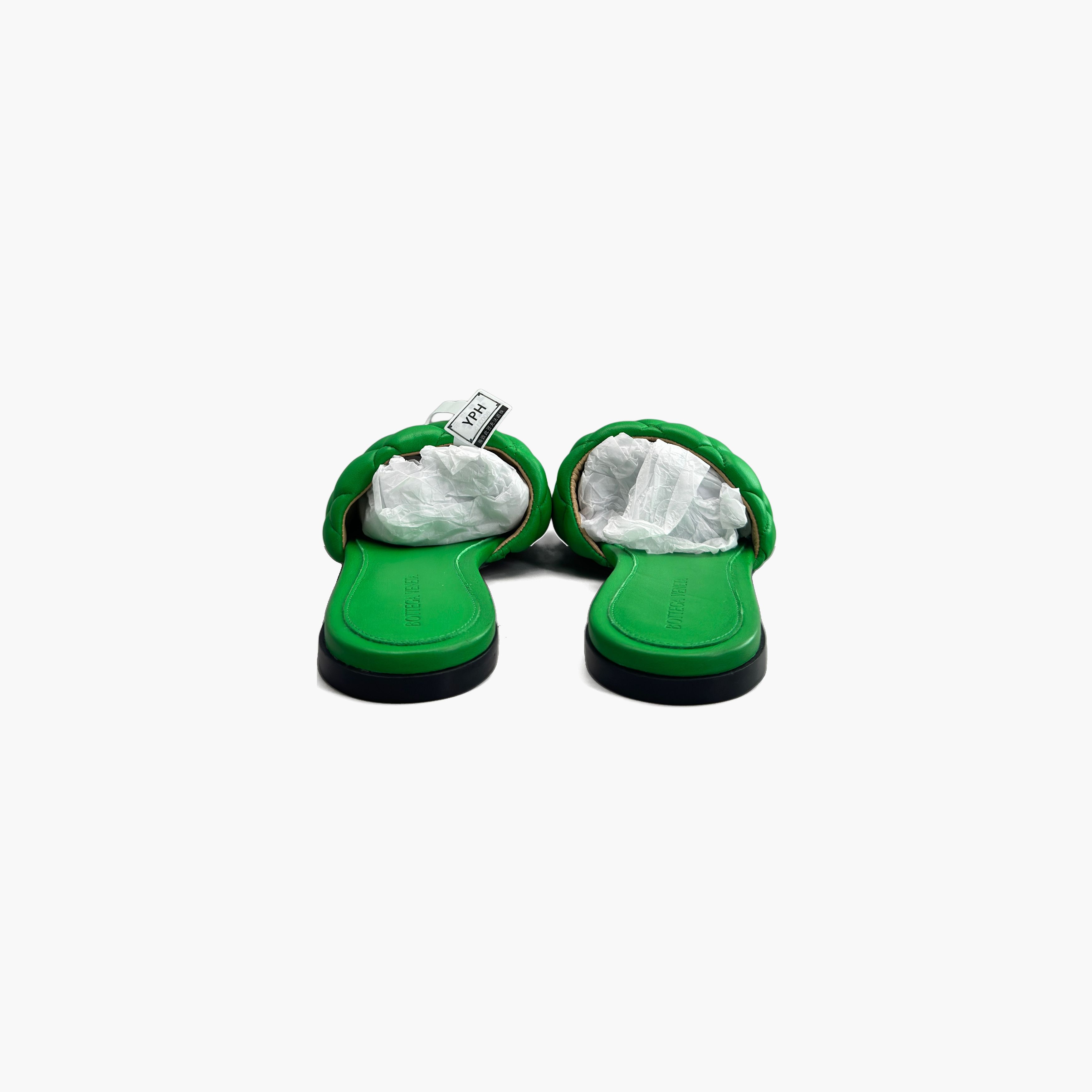 Bottega Veneta Bottega Veneta Green Padded Leather Sandals Size 38 Size US 8 / IT 38 - 6 Thumbnail