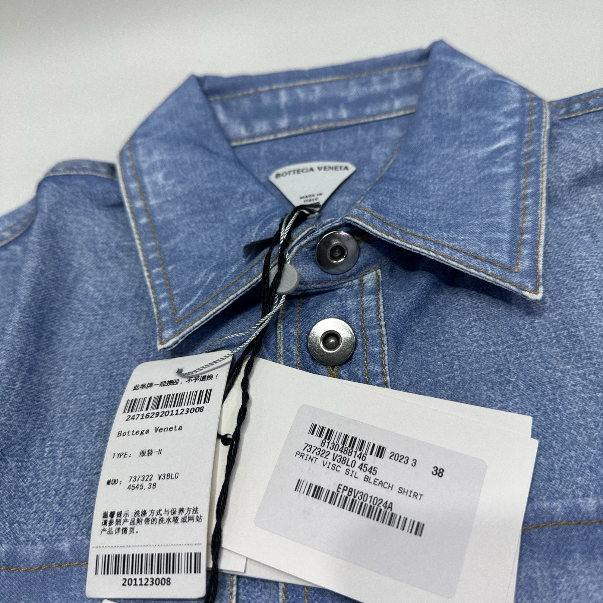 Bottega Veneta Bottega Veneta Denim Button Up Shirt Size 38 Size XS / US 0-2 / IT 36-38 - 4 Thumbnail