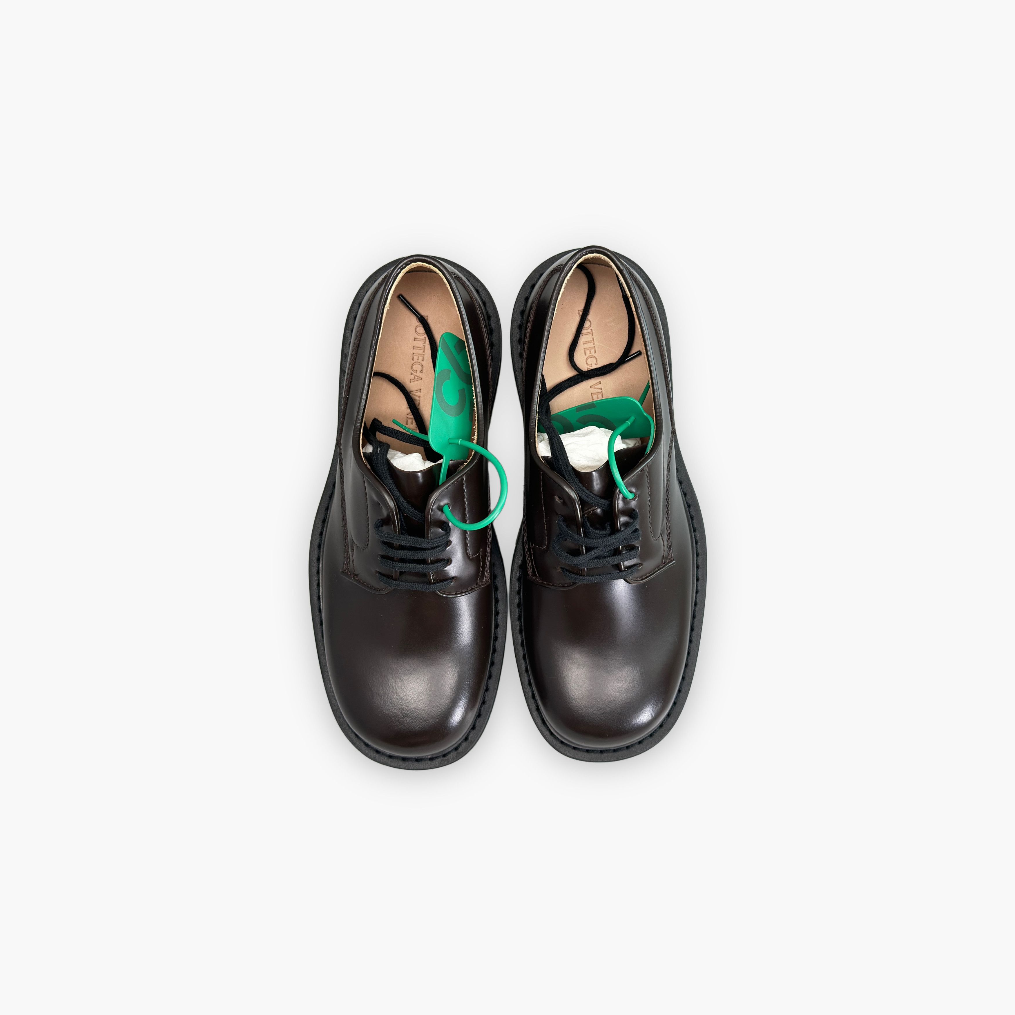 Bottega Veneta Bottega Veneta Brown Leather Lug Sole Derby Shoes Size 39 Size US 6 / EU 39 - 9 Thumbnail