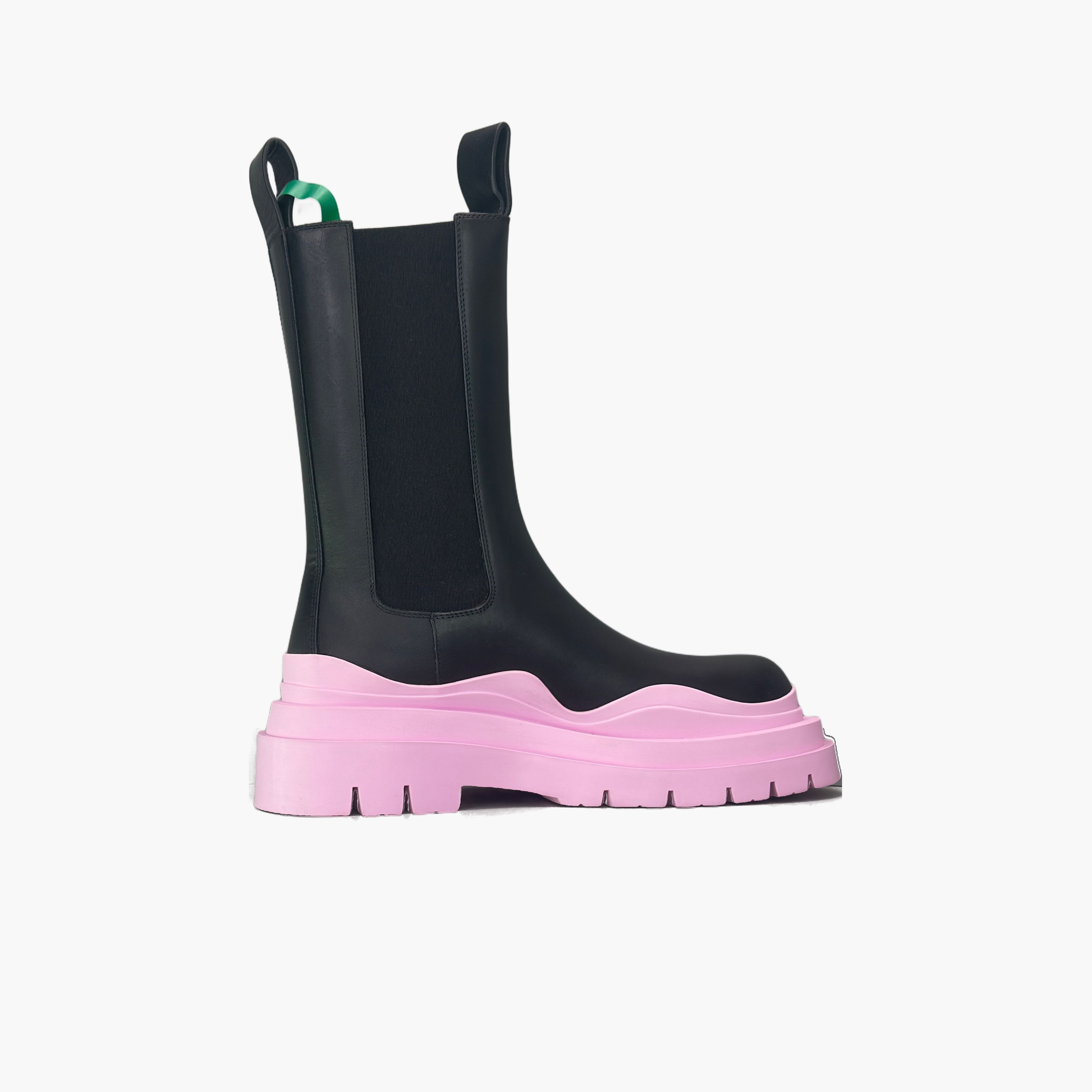 Bottega Veneta Bottega Veneta Black Pink Tire Chelsea Boots Size 36 Size US 6 / IT 36 - 2 Thumbnail