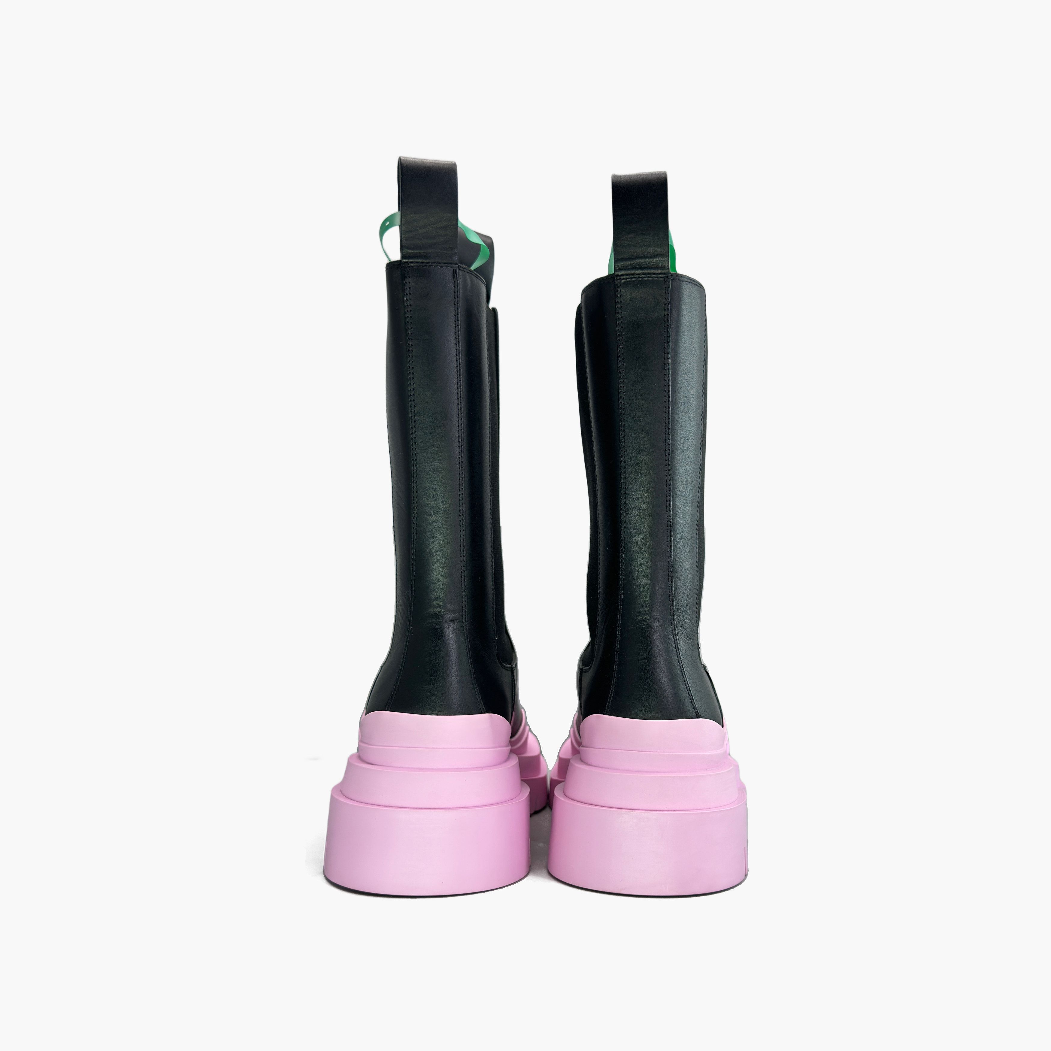 Bottega Veneta Bottega Veneta Black Pink Tire Chelsea Boots Size 36 Size US 6 / IT 36 - 6 Thumbnail