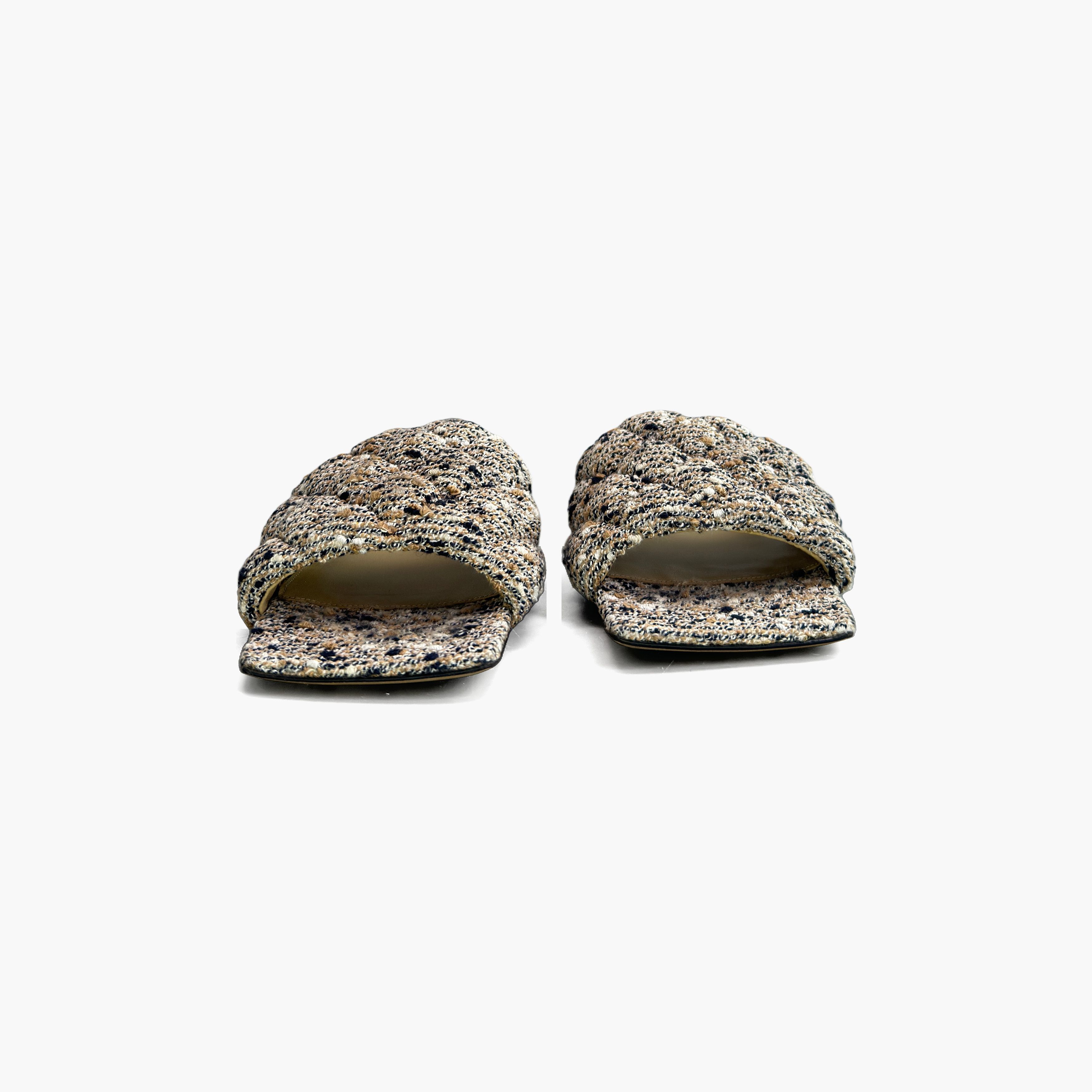Bottega Veneta Bottega Veneta Padded Tweed Slides Size 36 Size US 6 / IT 36 - 5 Thumbnail