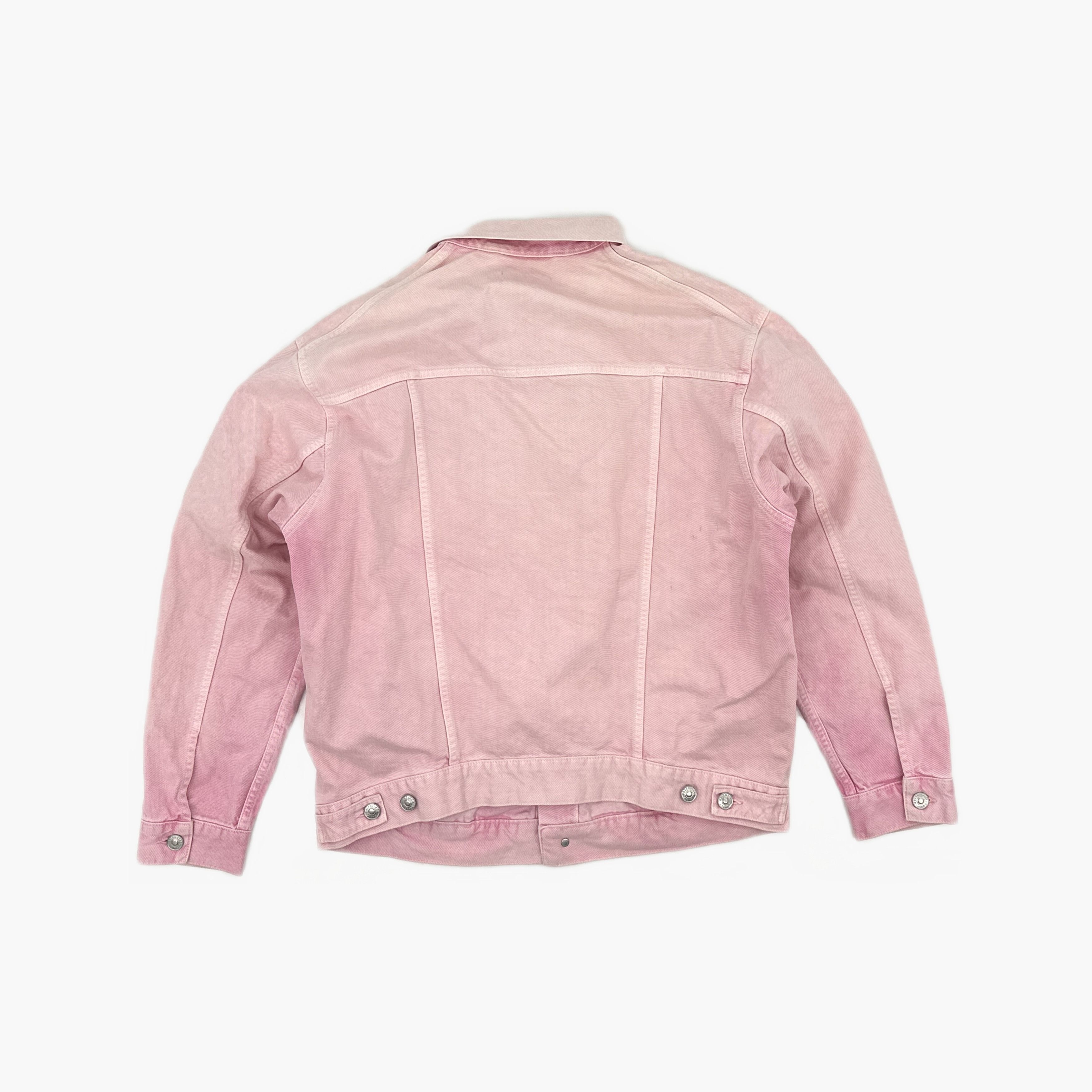 Balenciaga Balenciaga Pink Logo Denim Jacket Size 34 Size XXS / US 00 / IT 34 - 2 Thumbnail
