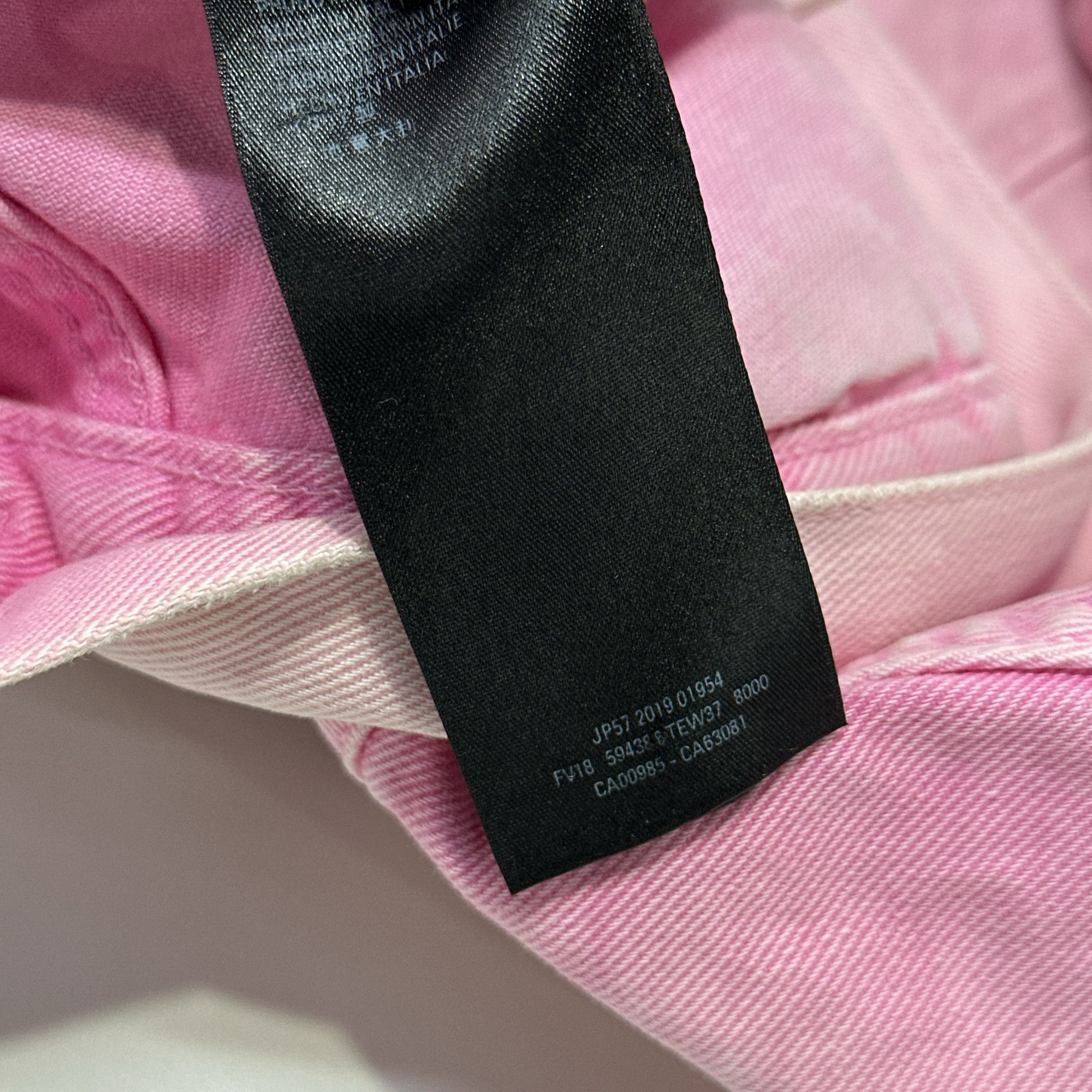 Balenciaga Balenciaga Pink Logo Denim Jacket Size 34 Size XXS / US 00 / IT 34 - 3 Thumbnail