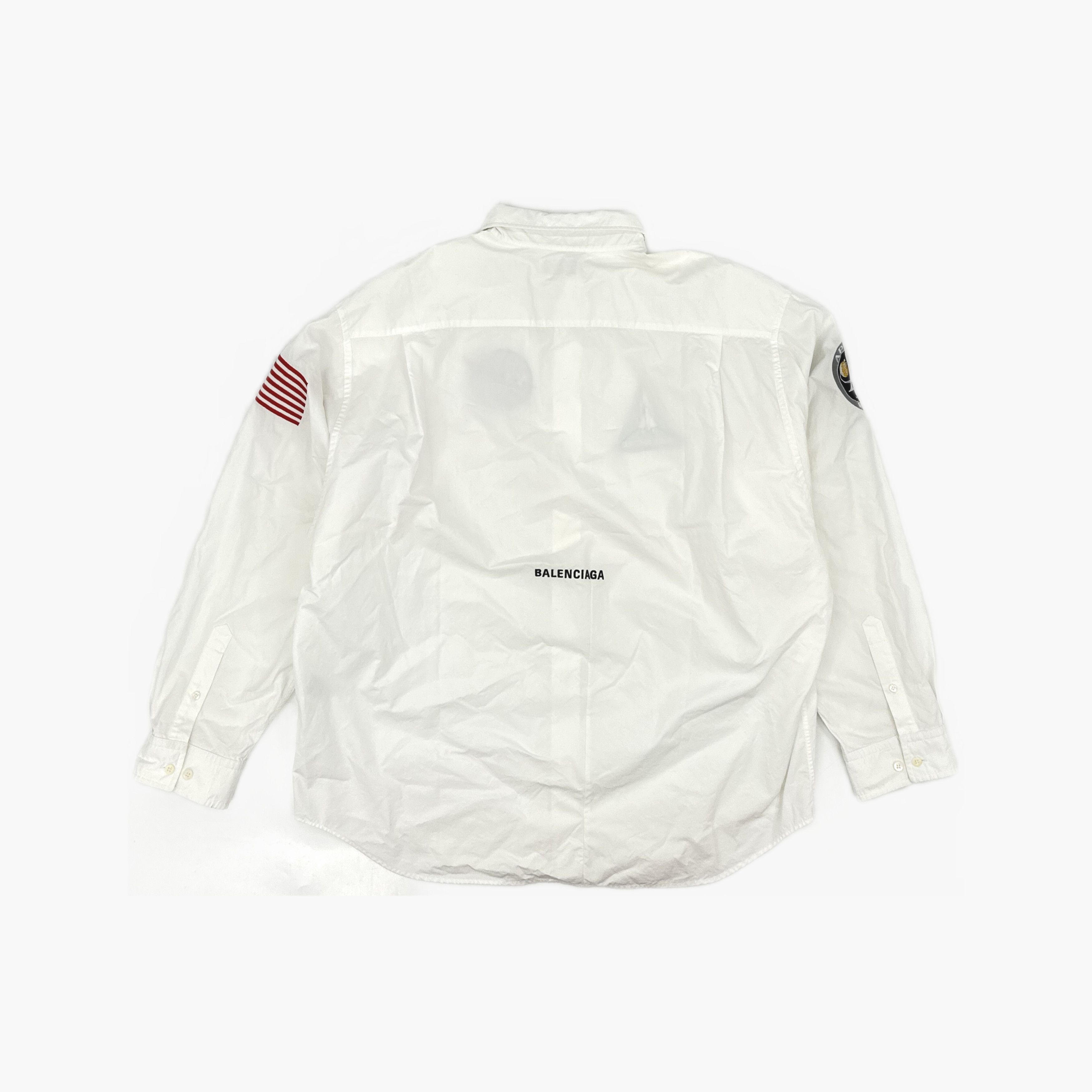 Balenciaga Balenciaga NASA Embroidery Button Up Shirt Size M Size US M / EU 48-50 / 2 - 2 Thumbnail