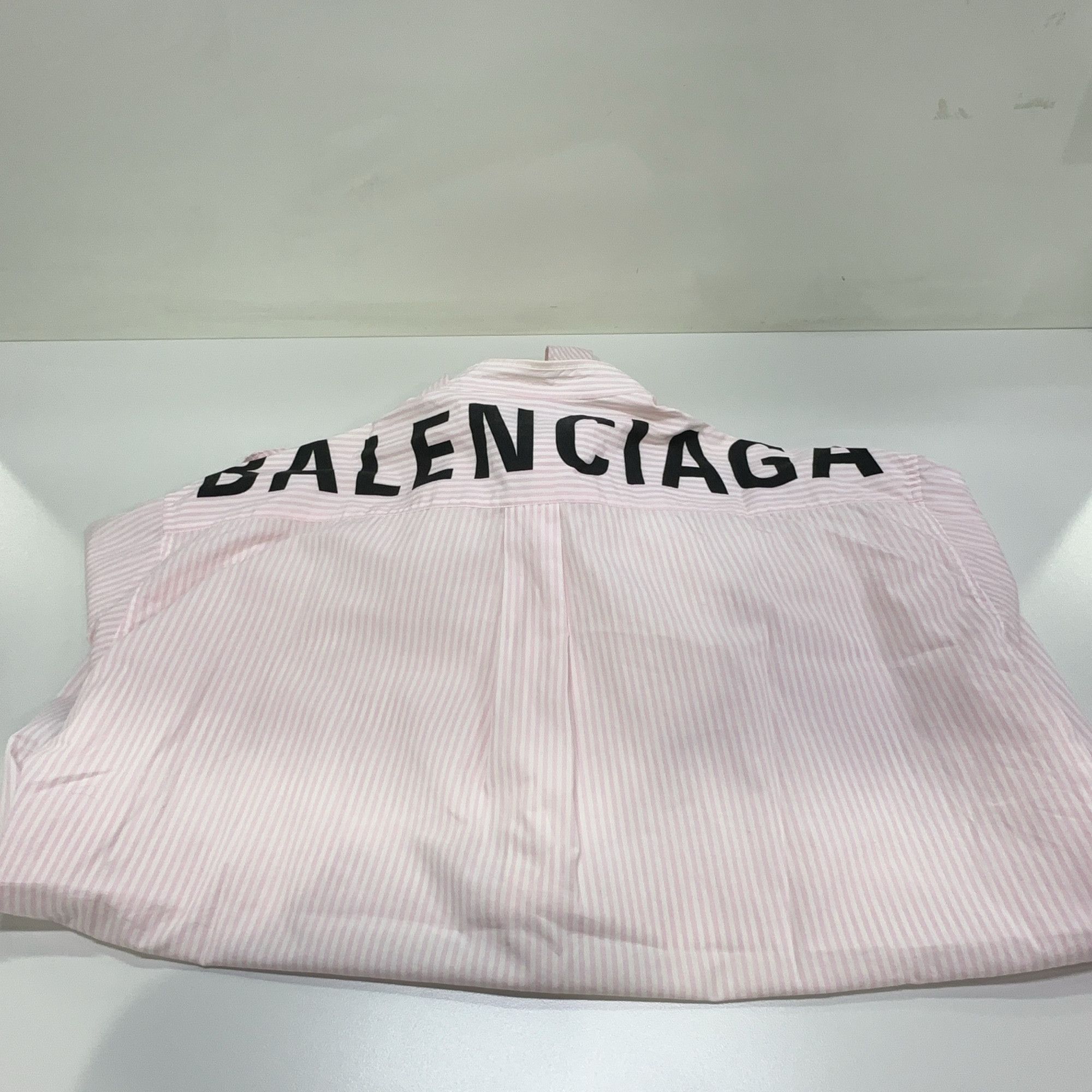 Balenciaga Balenciaga Striped Back Logo Button Up Shirt Size 34 Size XXS / US 00 / IT 34 - 10 Thumbnail