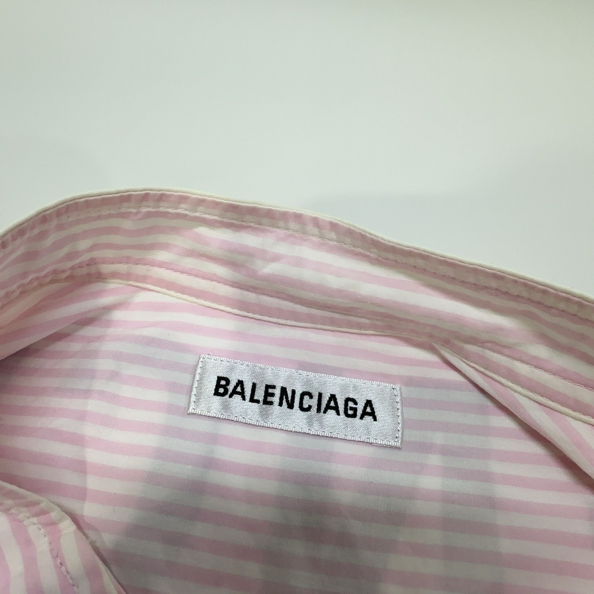 Balenciaga Balenciaga Striped Back Logo Button Up Shirt Size 34 Size XXS / US 00 / IT 34 - 5 Thumbnail