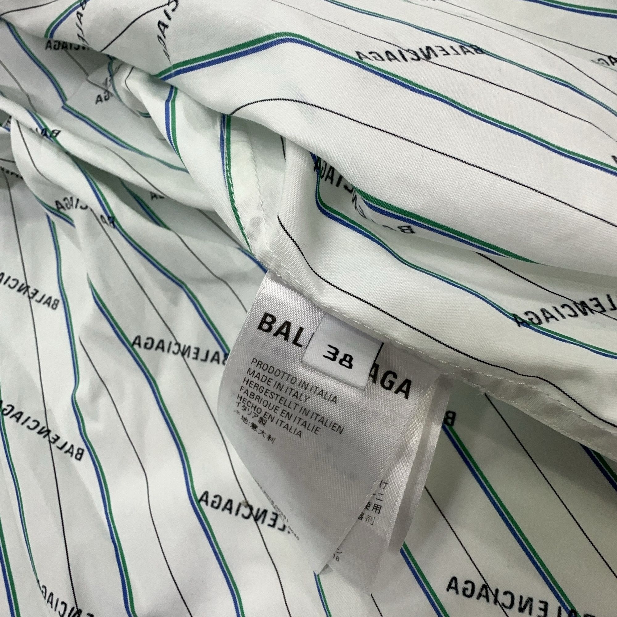 Balenciaga Balenciaga Logo Stripe Button Up Shirt Size 38 Size XS / US 0-2 / IT 36-38 - 4 Thumbnail