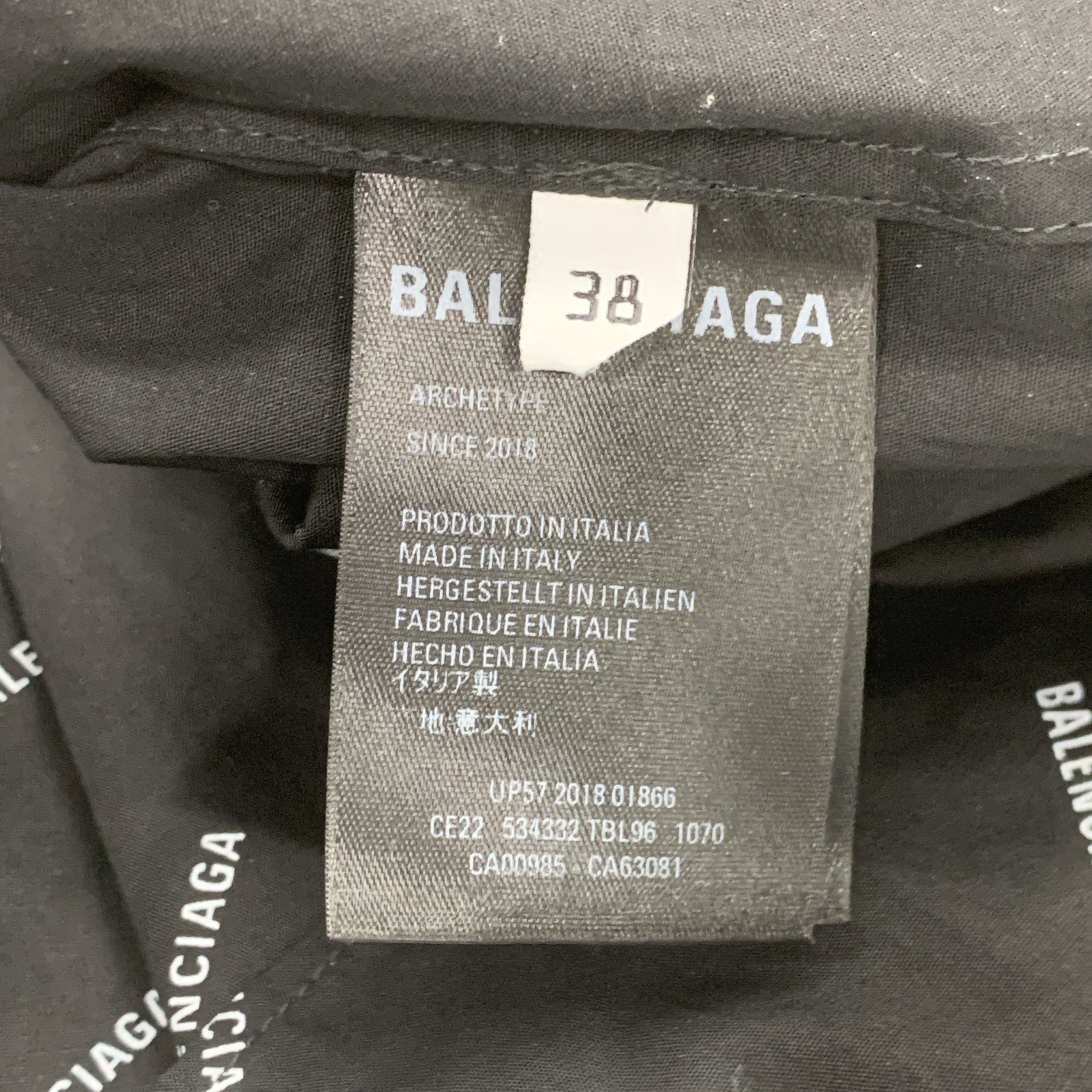 Balenciaga Balenciaga Allover Logo Shirt Size S Size US S / EU 44-46 / 1 - 5 Thumbnail