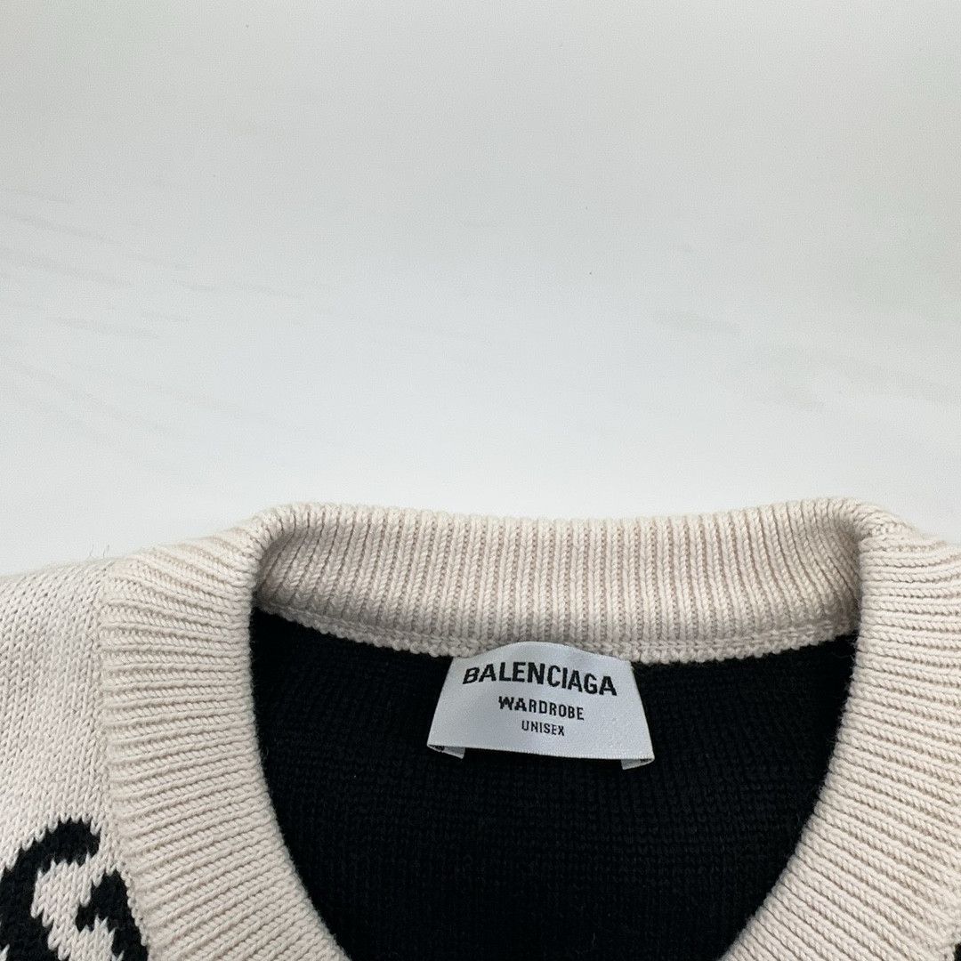 Balenciaga Balenciaga Logo Knit Sweater Size M Size M / US 6-8 / IT 42-44 - 5 Thumbnail