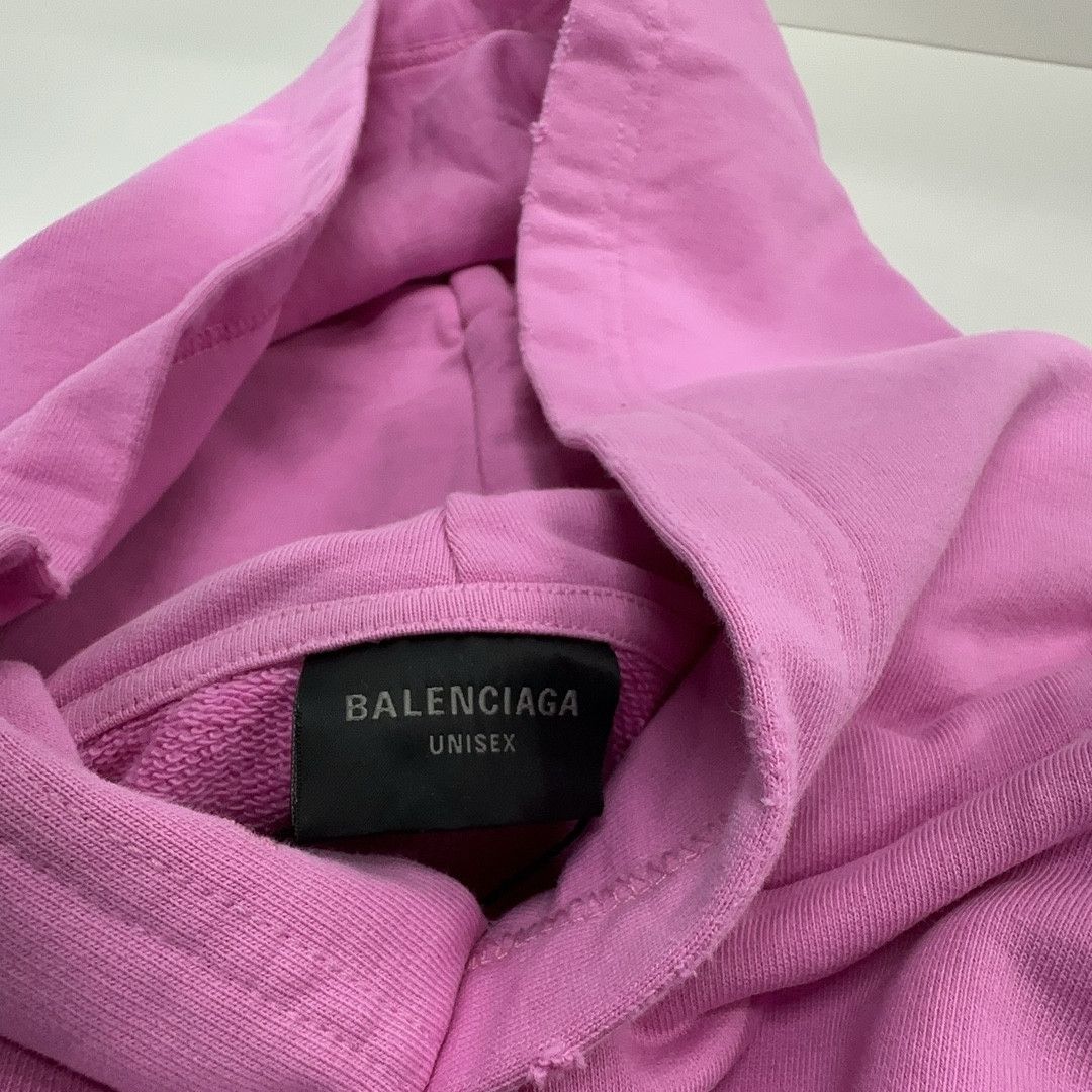 Balenciaga Balenciaga Pink Logo Embroidered Hoodie Size S Size US S / EU 44-46 / 1 - 5 Thumbnail