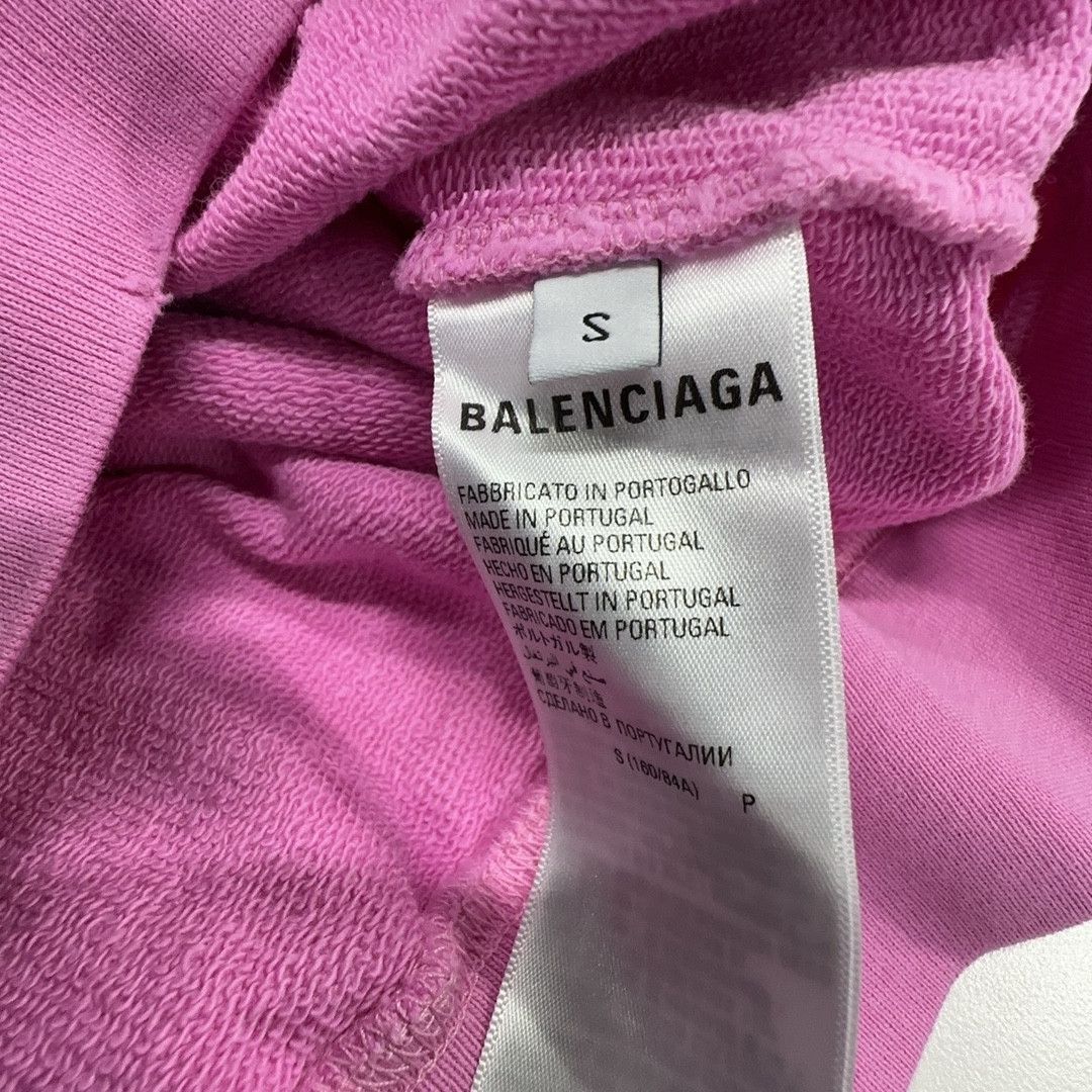 Balenciaga Balenciaga Pink Logo Embroidered Hoodie Size S Size US S / EU 44-46 / 1 - 3 Thumbnail